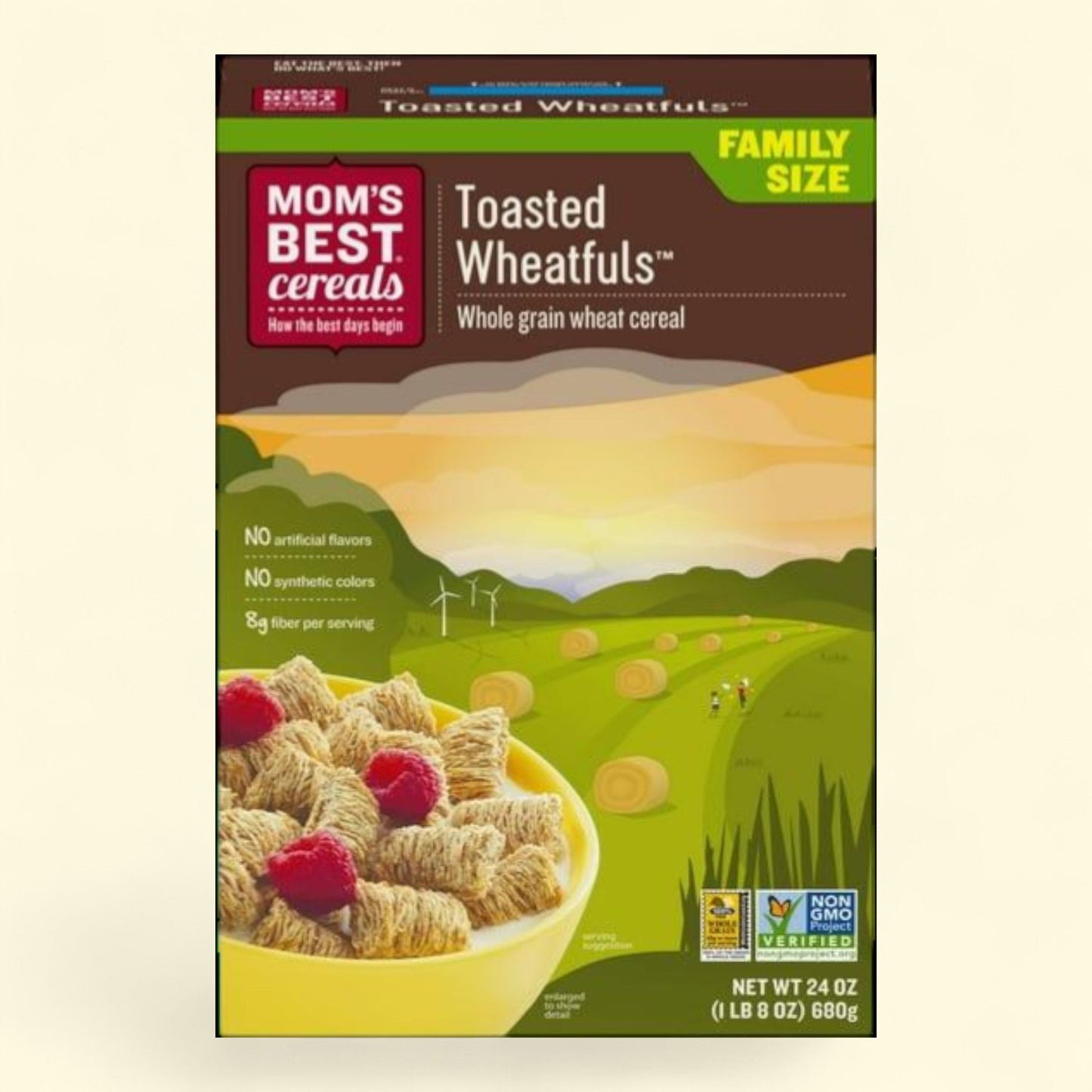 Mom's Best Toasted Wheatfuls Crunchy Cereal, 24 oz