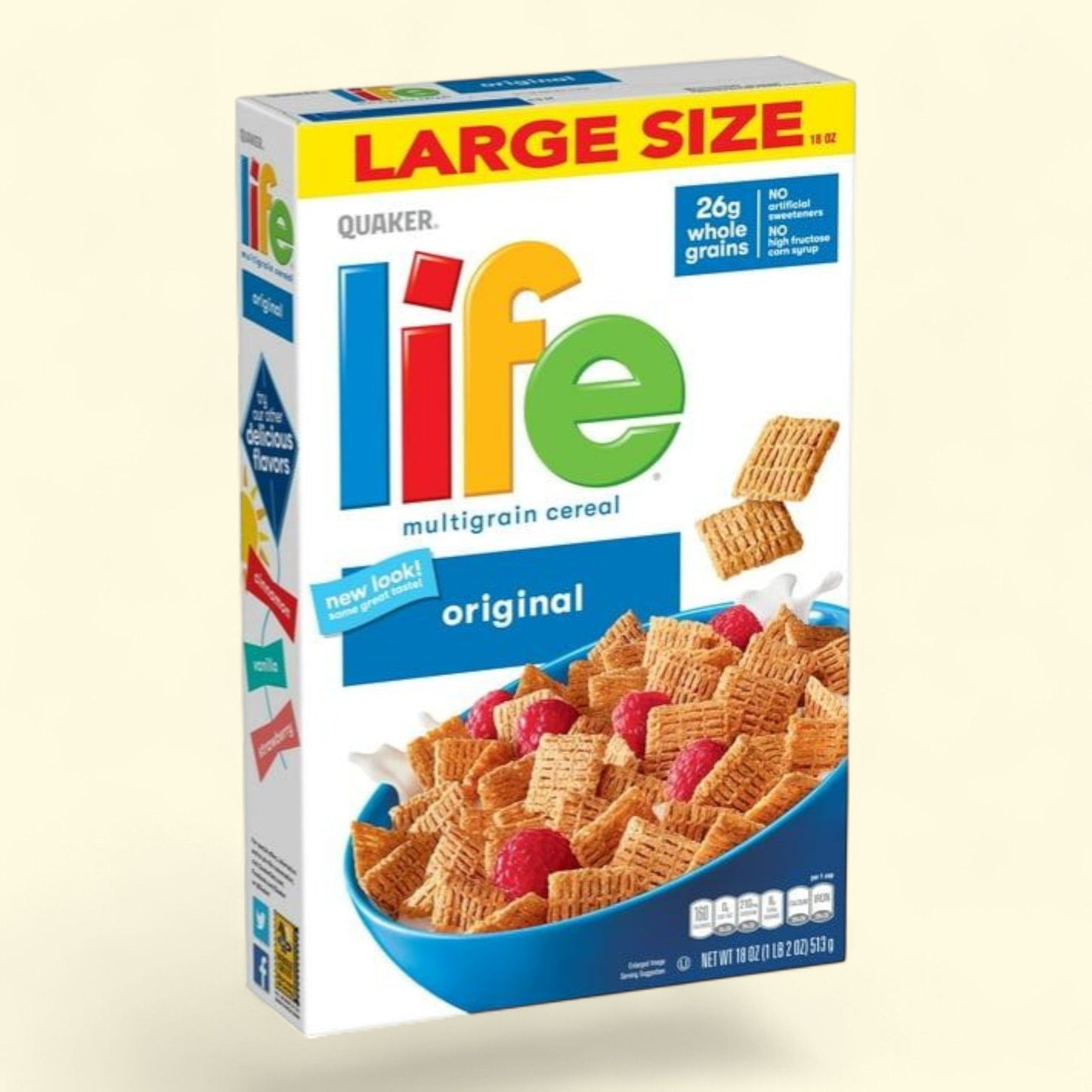 Quaker Life Multigrain Crunchy Cereal, 18 oz