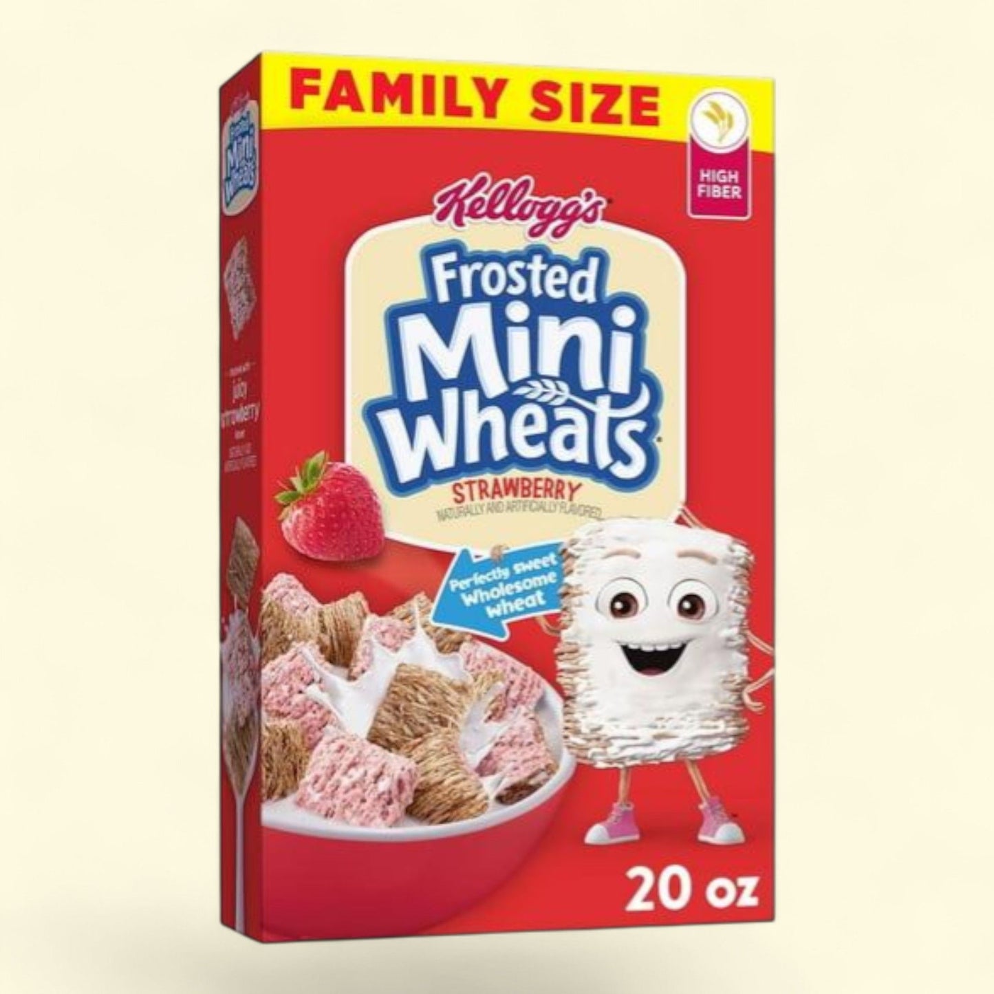 Kellogg's Frosted Mini-Wheats Cereal, Family Size, Strawberry, 20oz