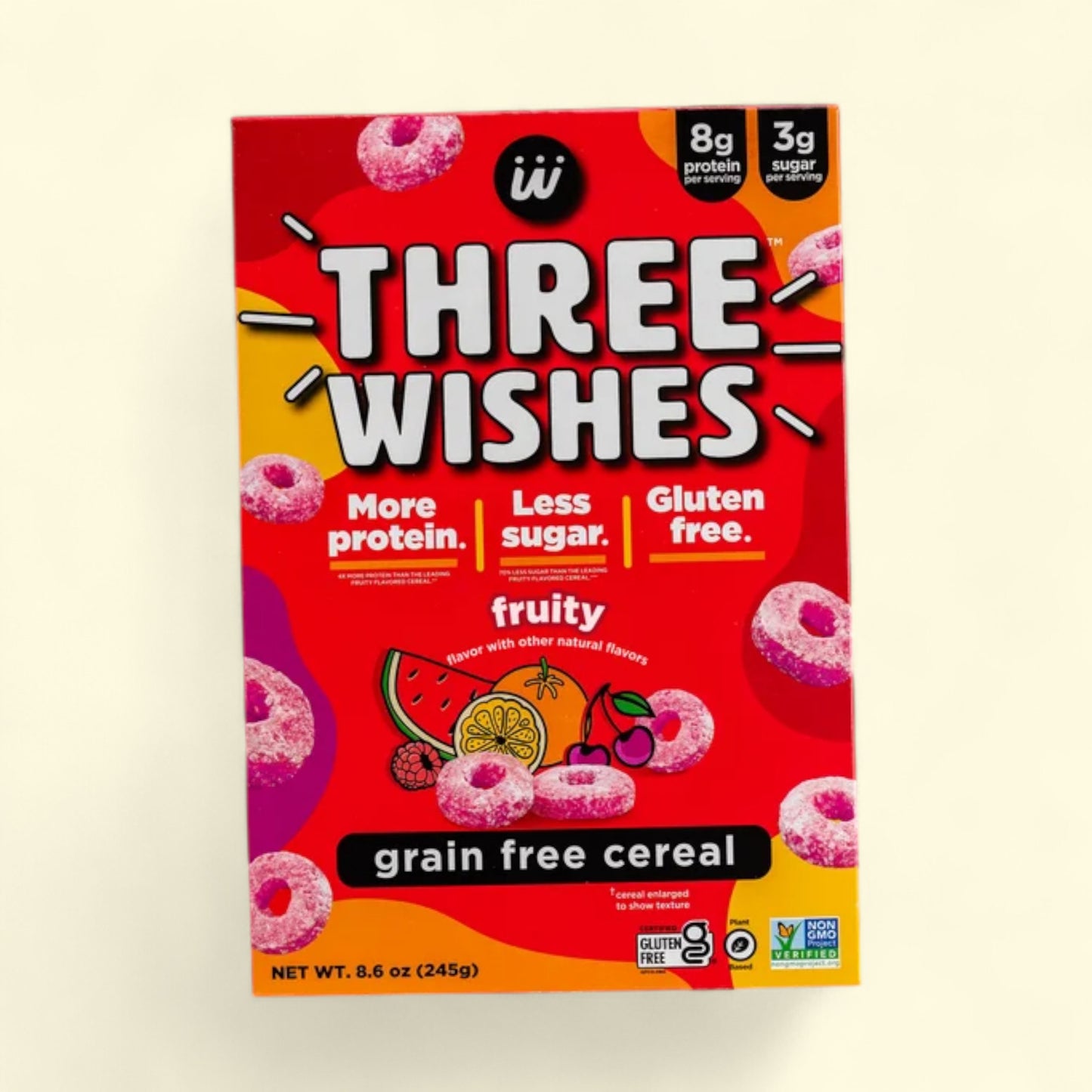 Three Wishes Cereal, Fruity, 8 oz