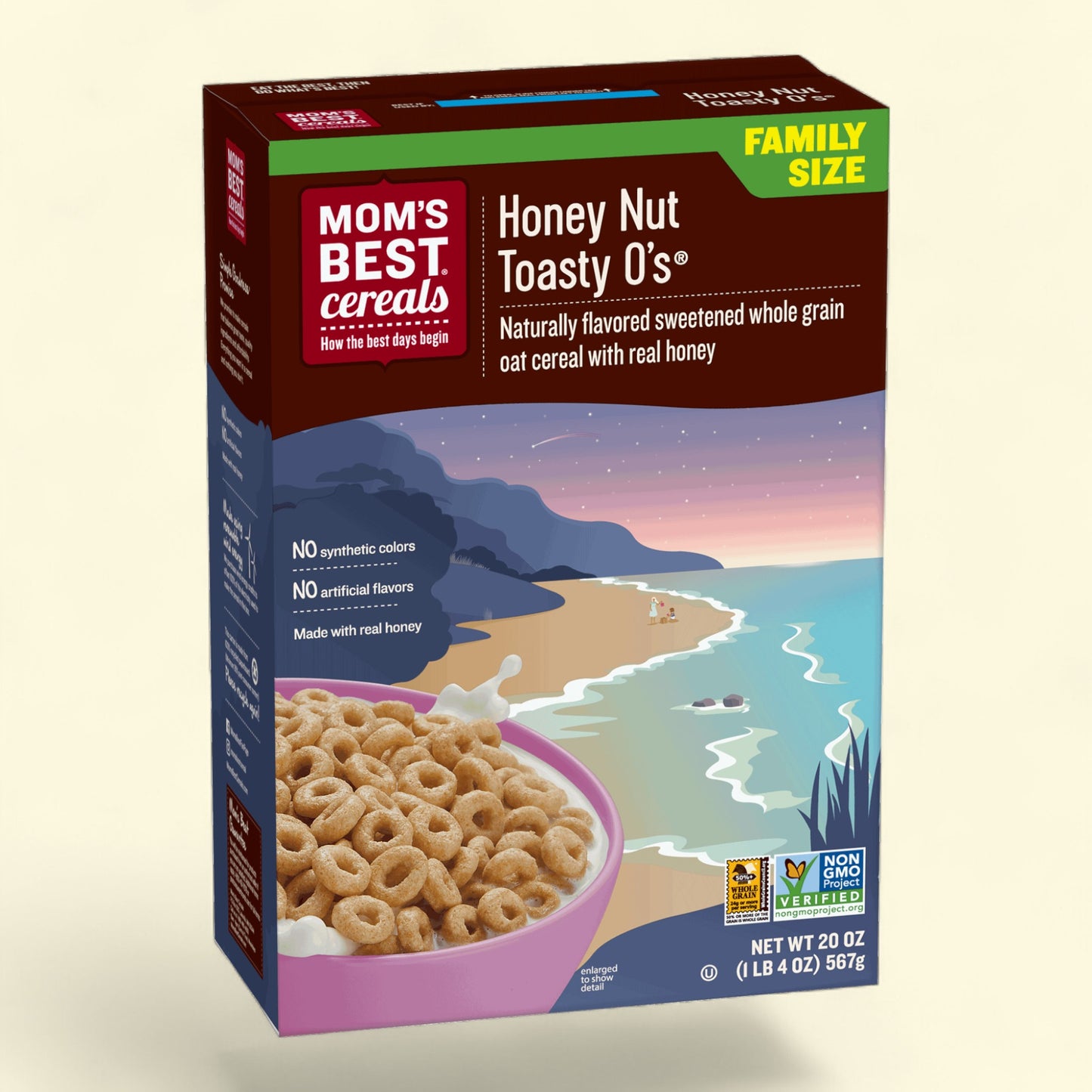 Mom's Best Honey Nut Toasty O's Cereal, 12 oz