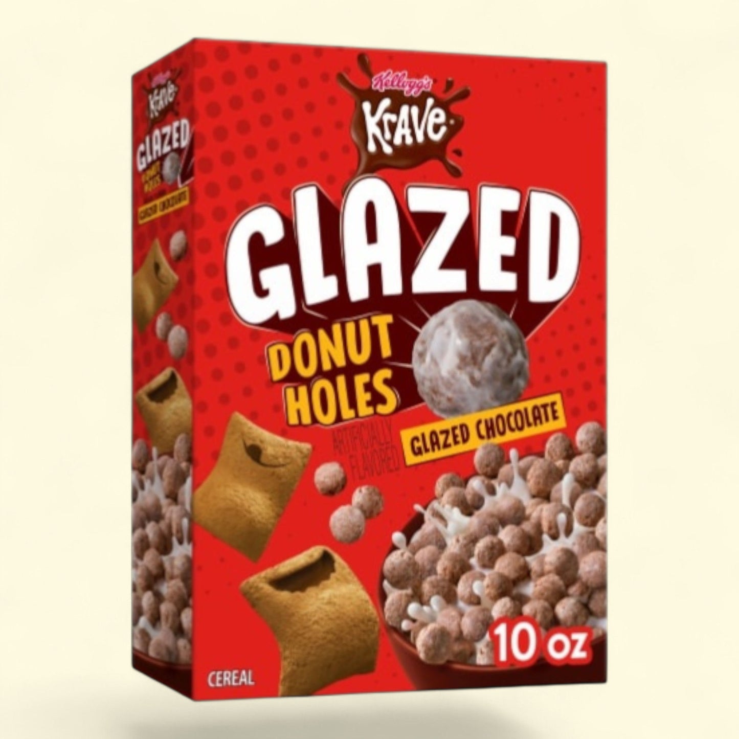 Kellogg's Krave Glazed Donut Holes Cereal, 10 oz.