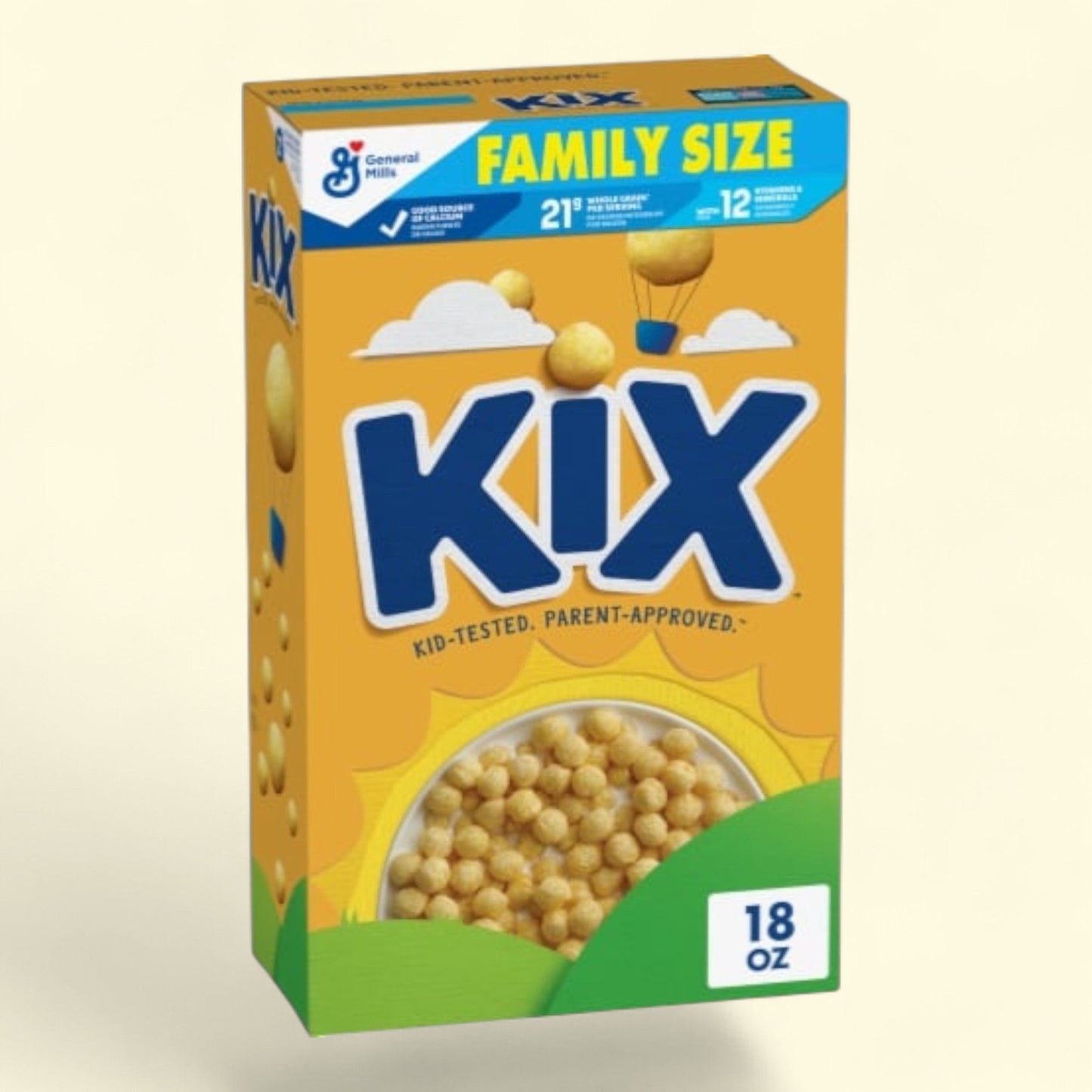 Kix Crispy Corn Puffs, Family Size, 18 oz