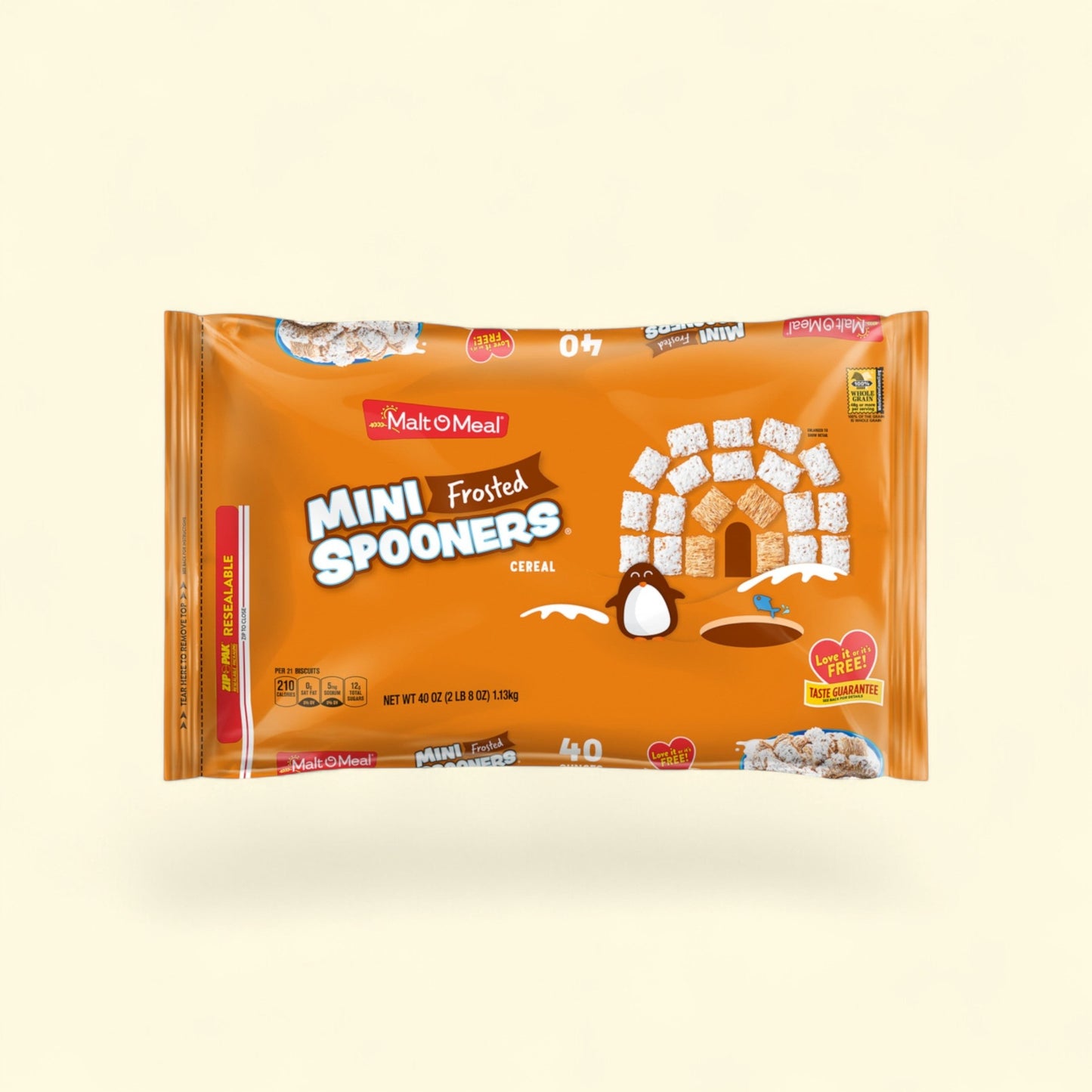 Malt-O-Meal Frosted Mini Spooners Cereal, Bag, Family Size, 18 oz — authentic US product shipped worldwide by Treatspree