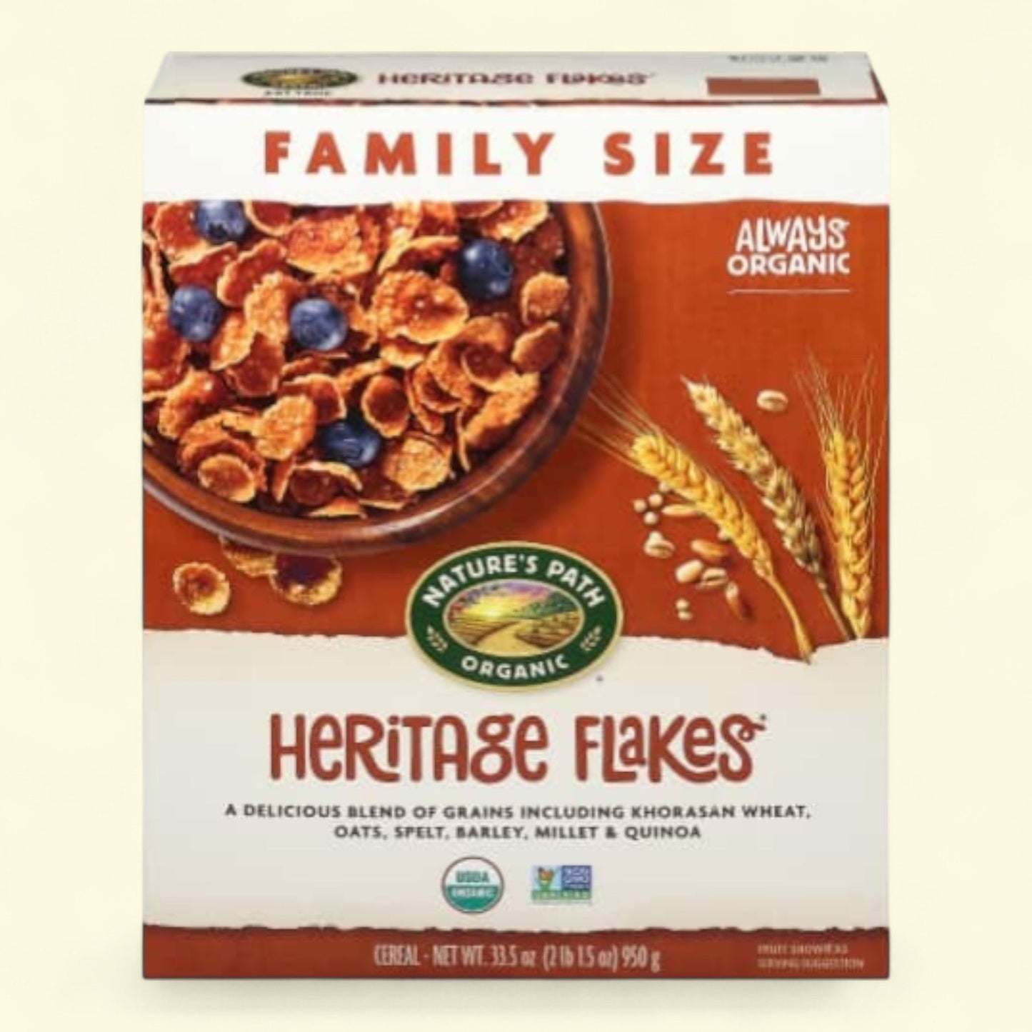 Nature's Path Organic Heritage Flakes Cereal, 33.5 oz — authentic US product shipped worldwide by Treatspree