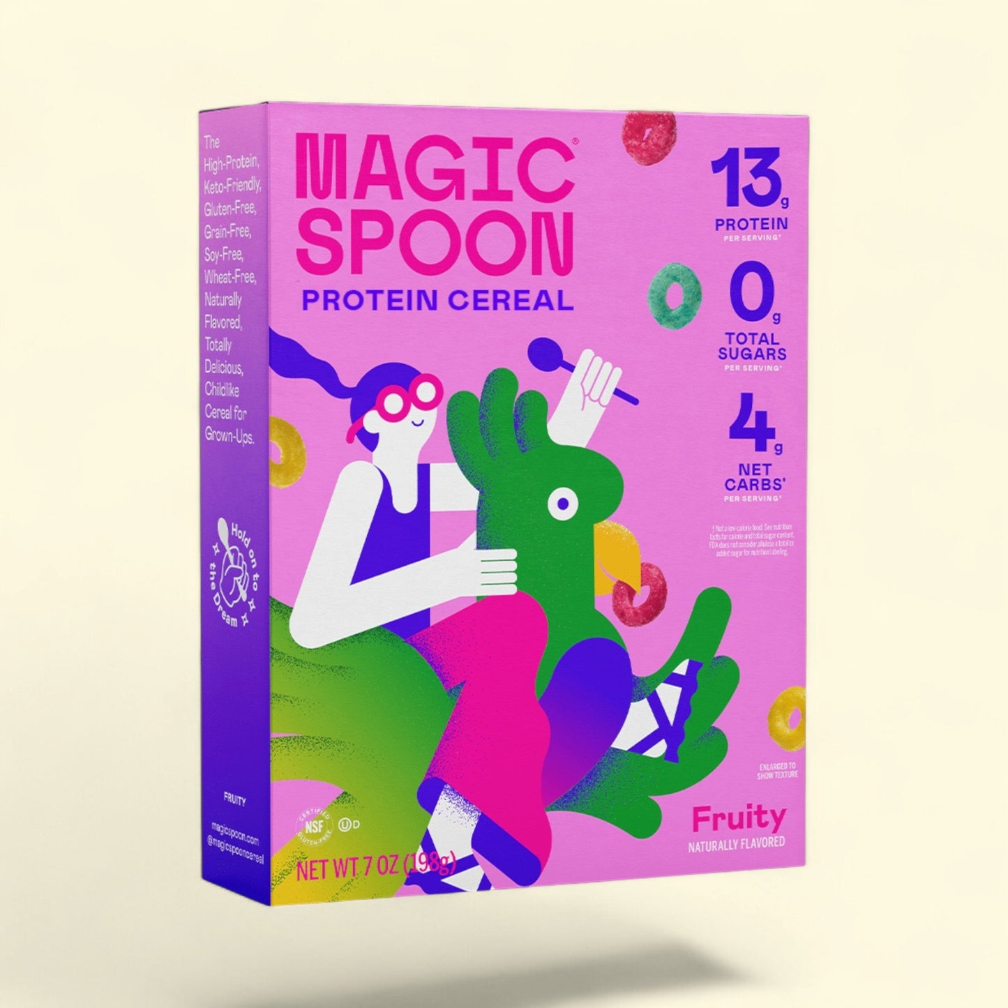 Magic Spoon, Fruity Cereal, High-Protein, Grain-Free, 7 oz — authentic US product shipped worldwide by Treatspree