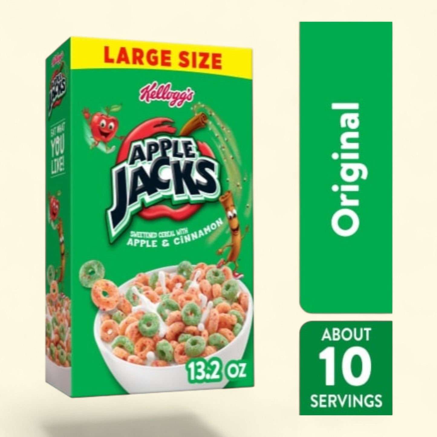 Kellogg's Apple Jacks Large Size Cereal, 13.2 oz