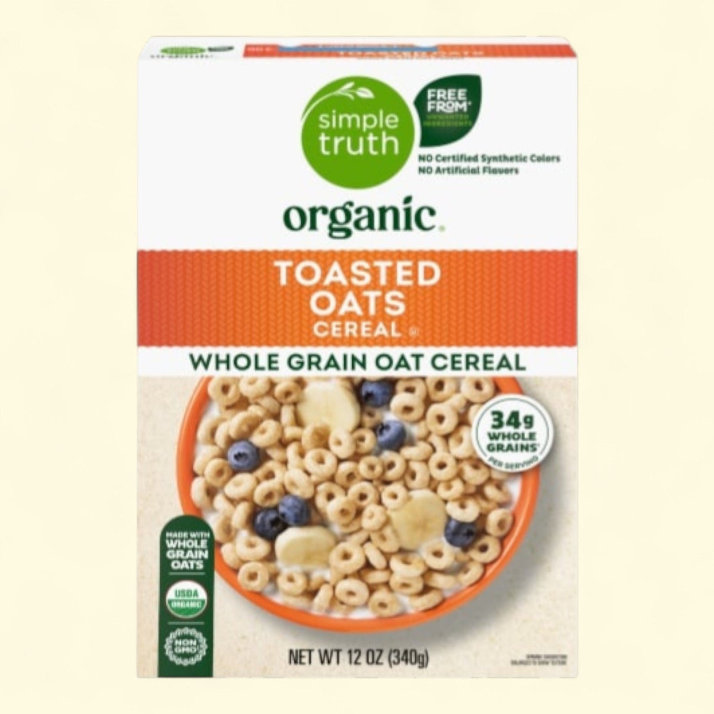 Simple Truth Organic, Toasted Oats Cereal 12 oz