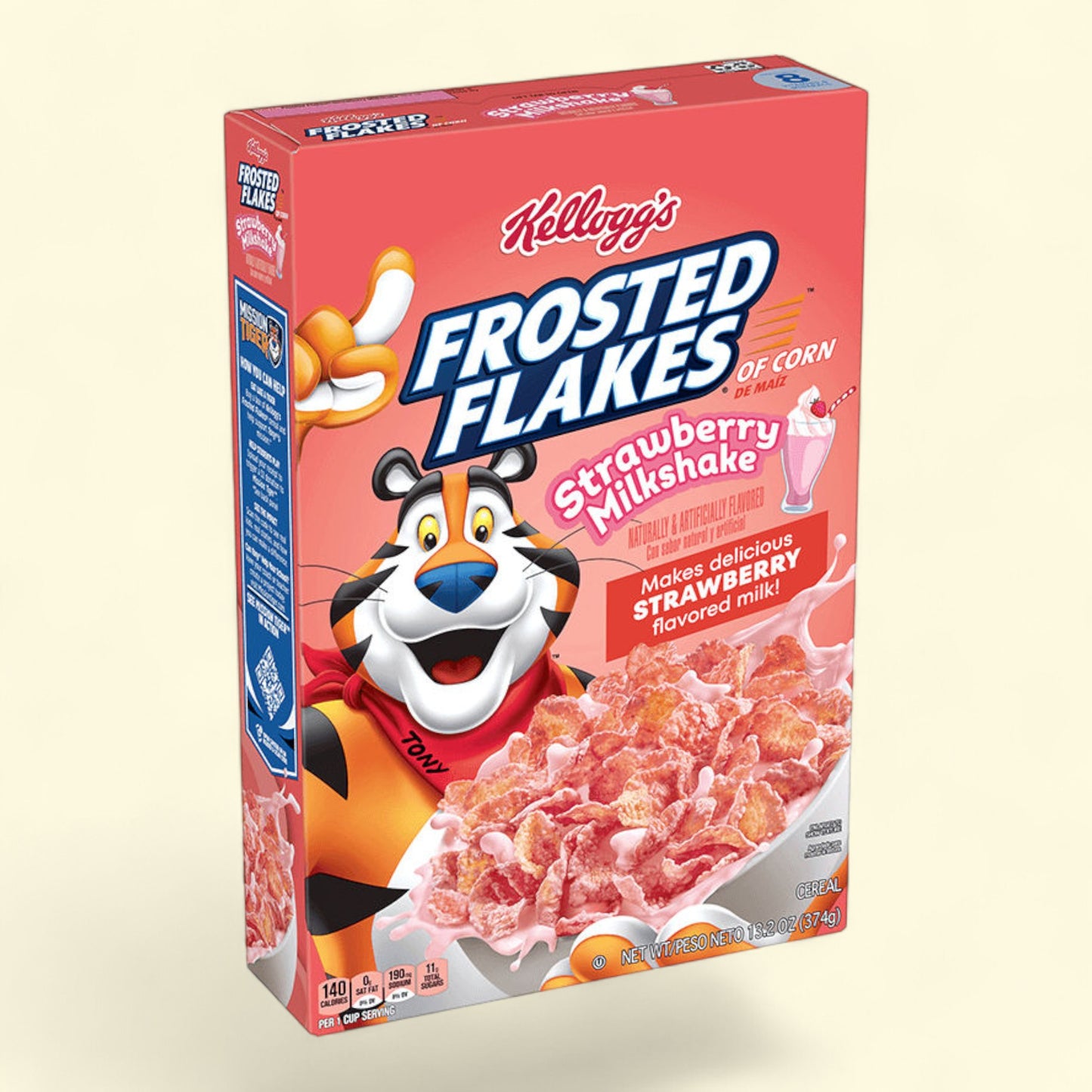 Kellogg's Frosted Flakes Strawberry Milkshake Cereal, 11.6 oz