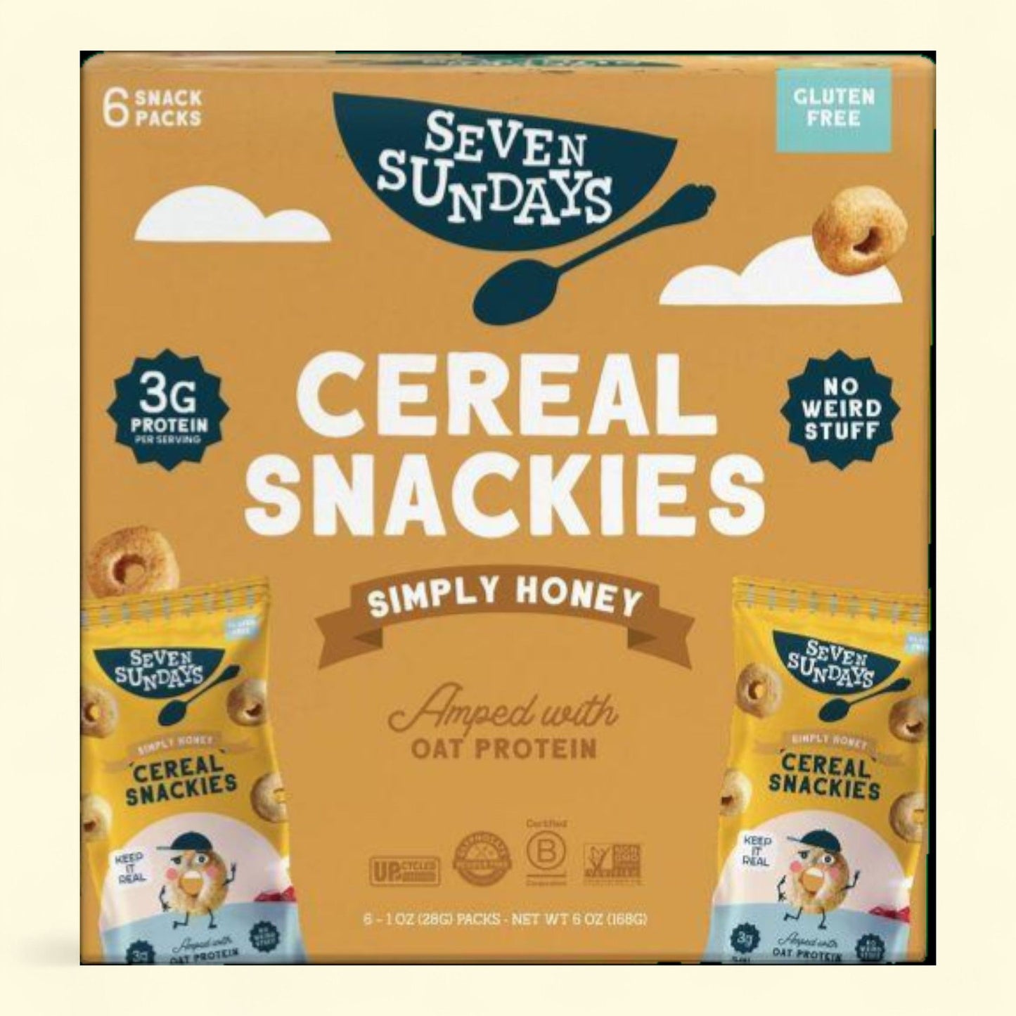 Seven Sundays Simply Honey Cereal Snackies, 170 g / 6 pièces