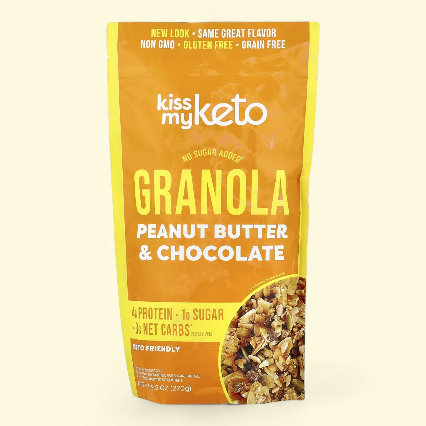 Kiss My Keto Granola, Peanut Butter & Chocolate, 9.5 oz