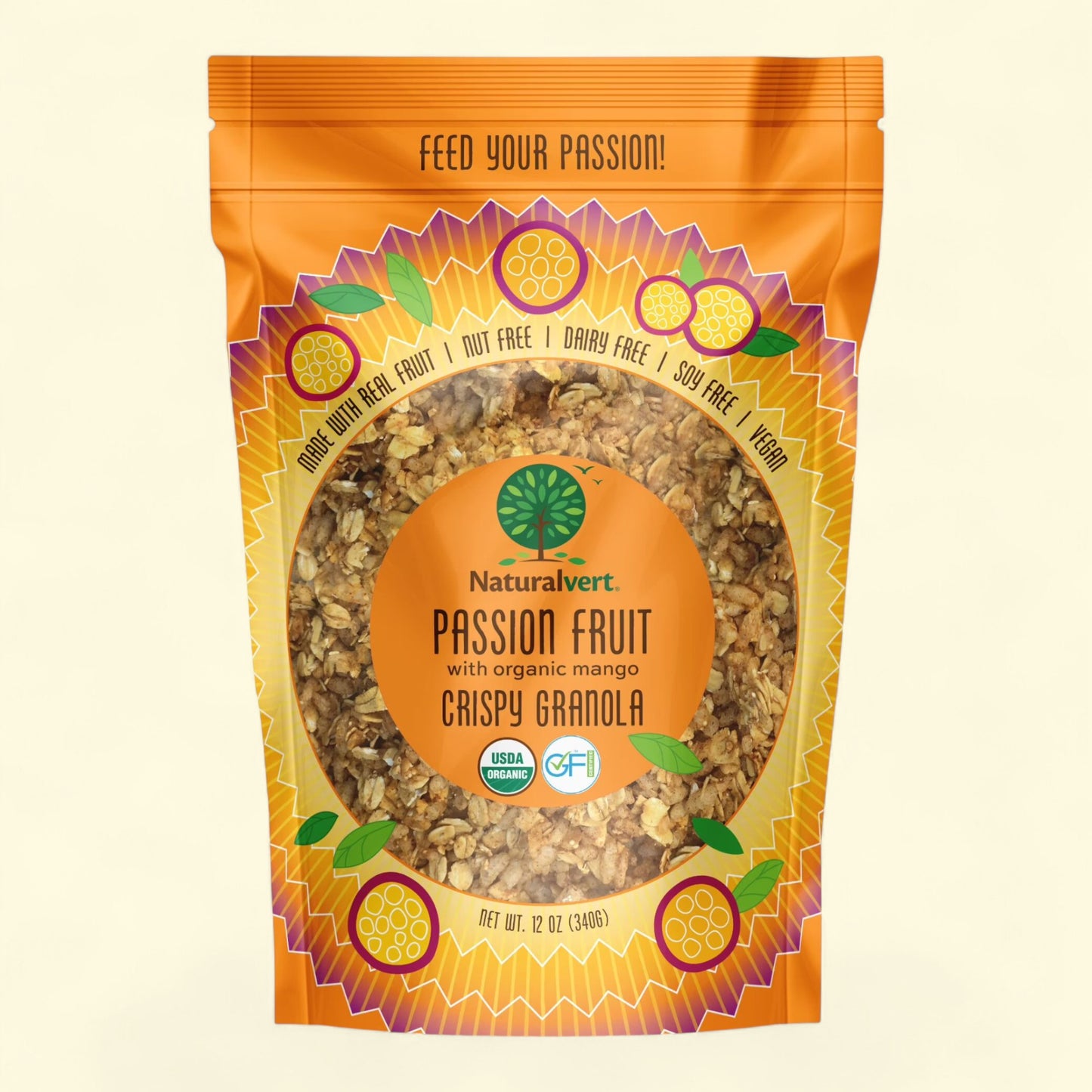 Naturalvert Granola, Passion Fruit Mango, 12oz