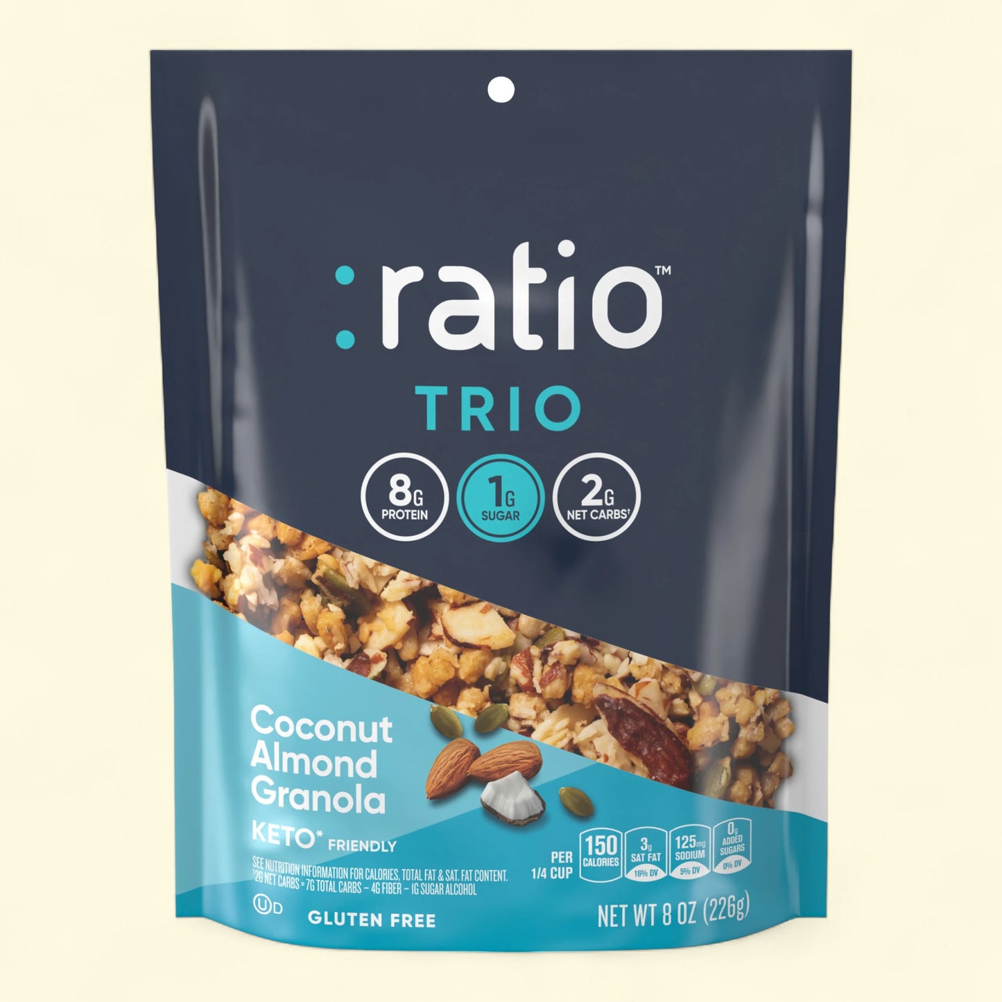 Ratio Trio Coconut Almond Granola Cereal, 8 oz
