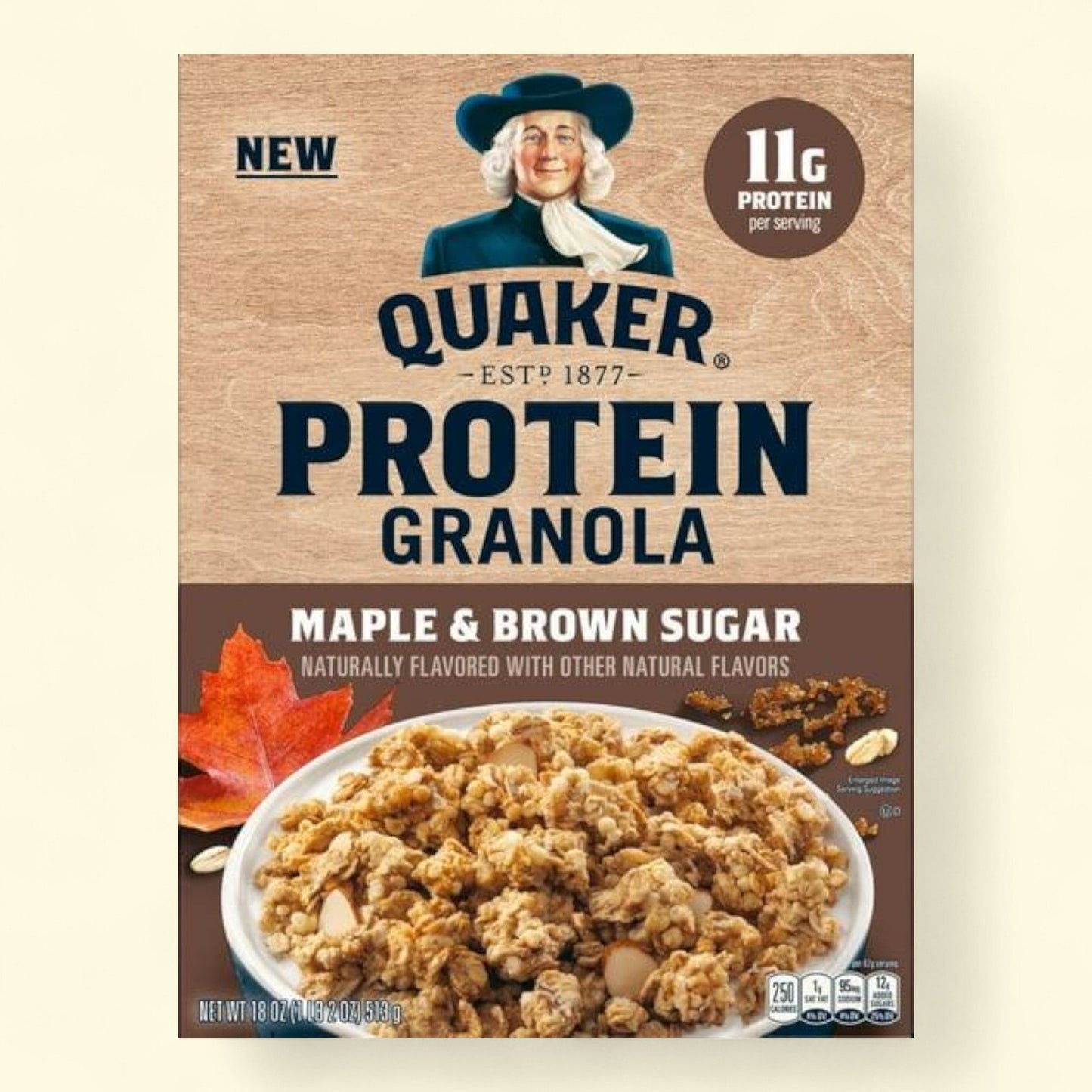 Quaker Protein Granola, Maple & Brown Sugar, 18 oz