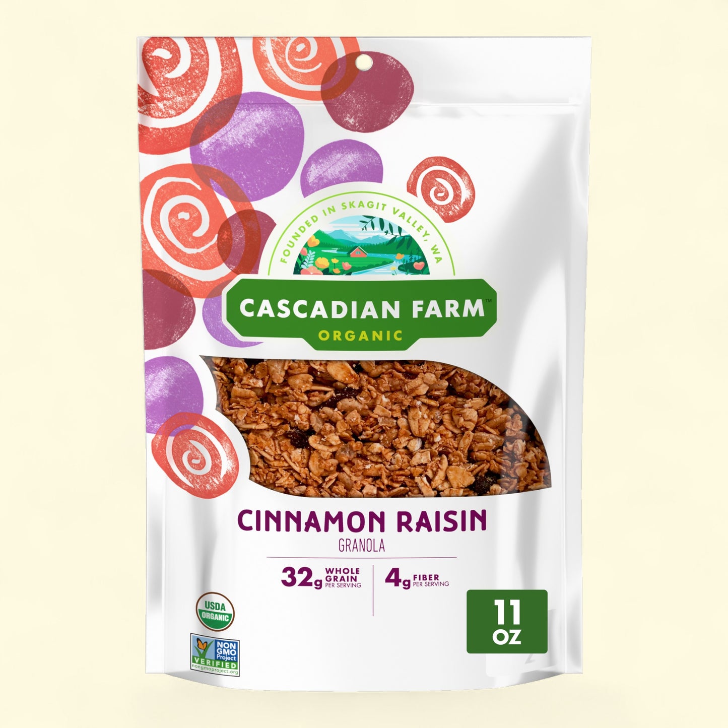 Cascadian Farm Organic Cinnamon Raisin Granola, 13.5 oz