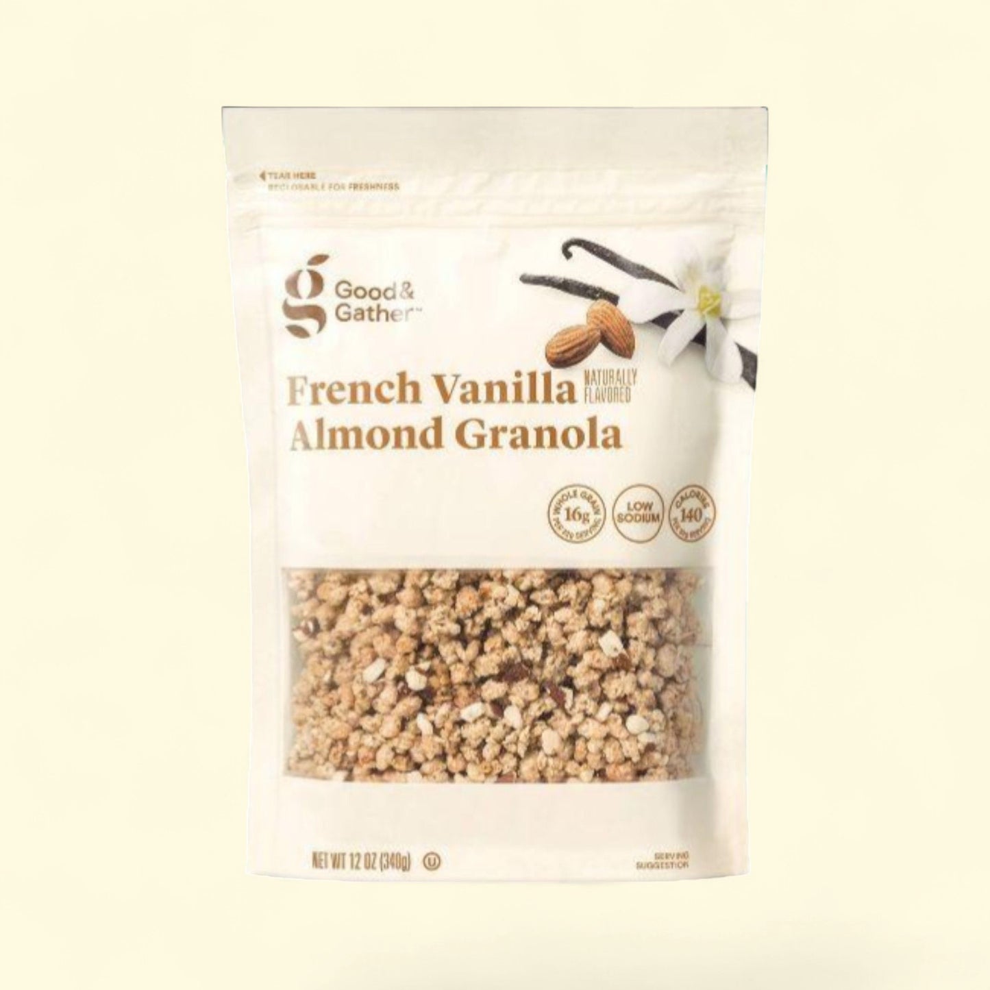 Good & Gather, French Vanilla Almond Granola, 12 oz — authentic US product shipped worldwide by Treatspree