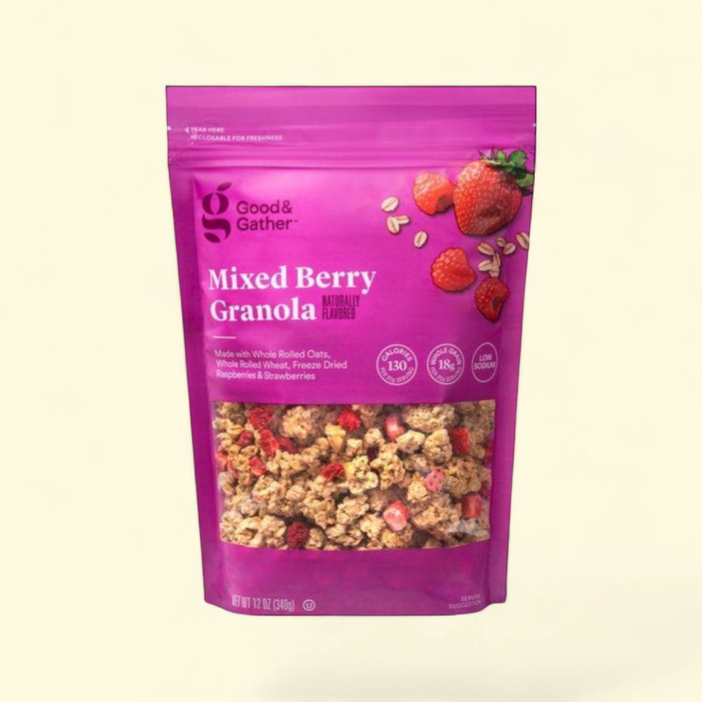 Good & Gather, Mixed Berry Granola, 12oz — authentic US product shipped worldwide by Treatspree