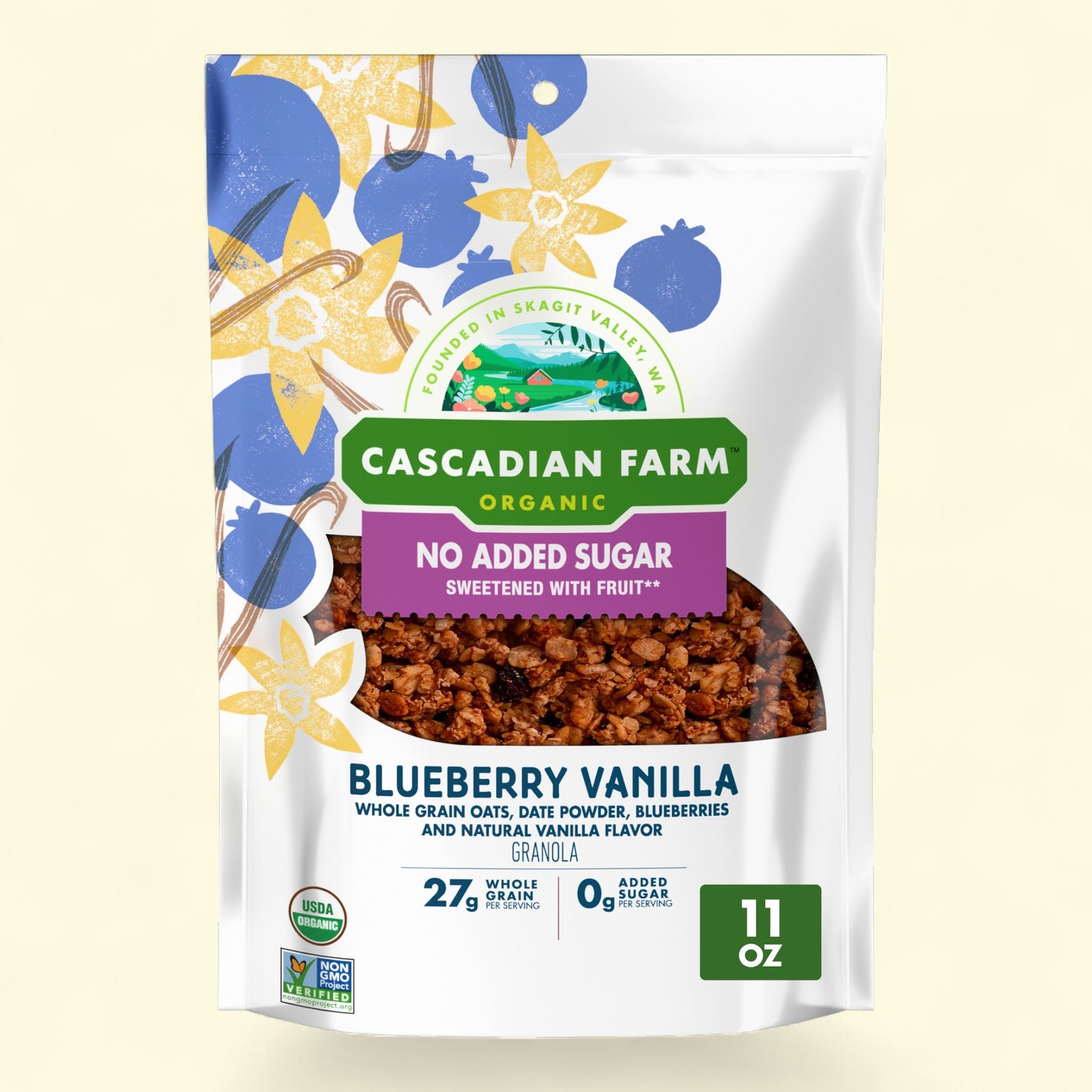 Cascadian Farm Organic Granola Blueberry Vanilla, 11oz
