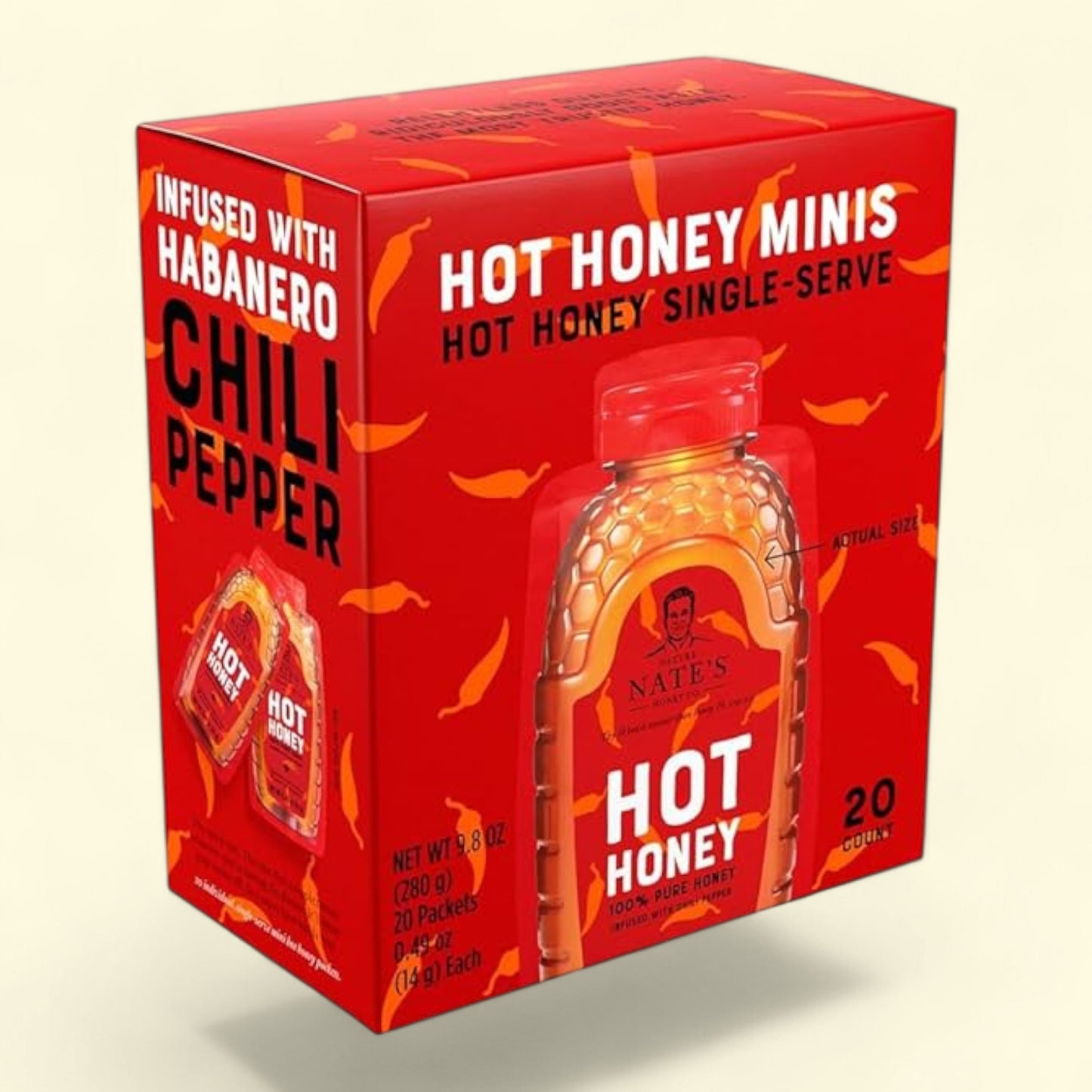Nature Nate's Hot Honey Minis, 20 Single Serve Packets