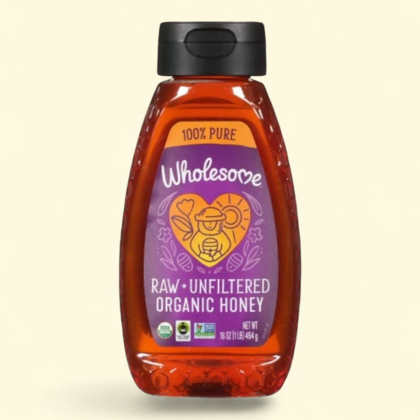 Wholesome Sweeteners Organic Raw Unfiltered Honey, 16 oz