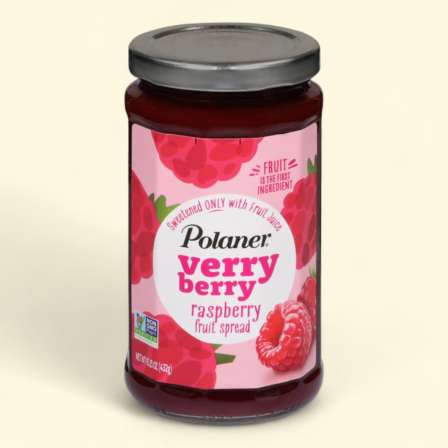 Polaner Verry Berry Raspberry Preserves, 15.25 oz Jar