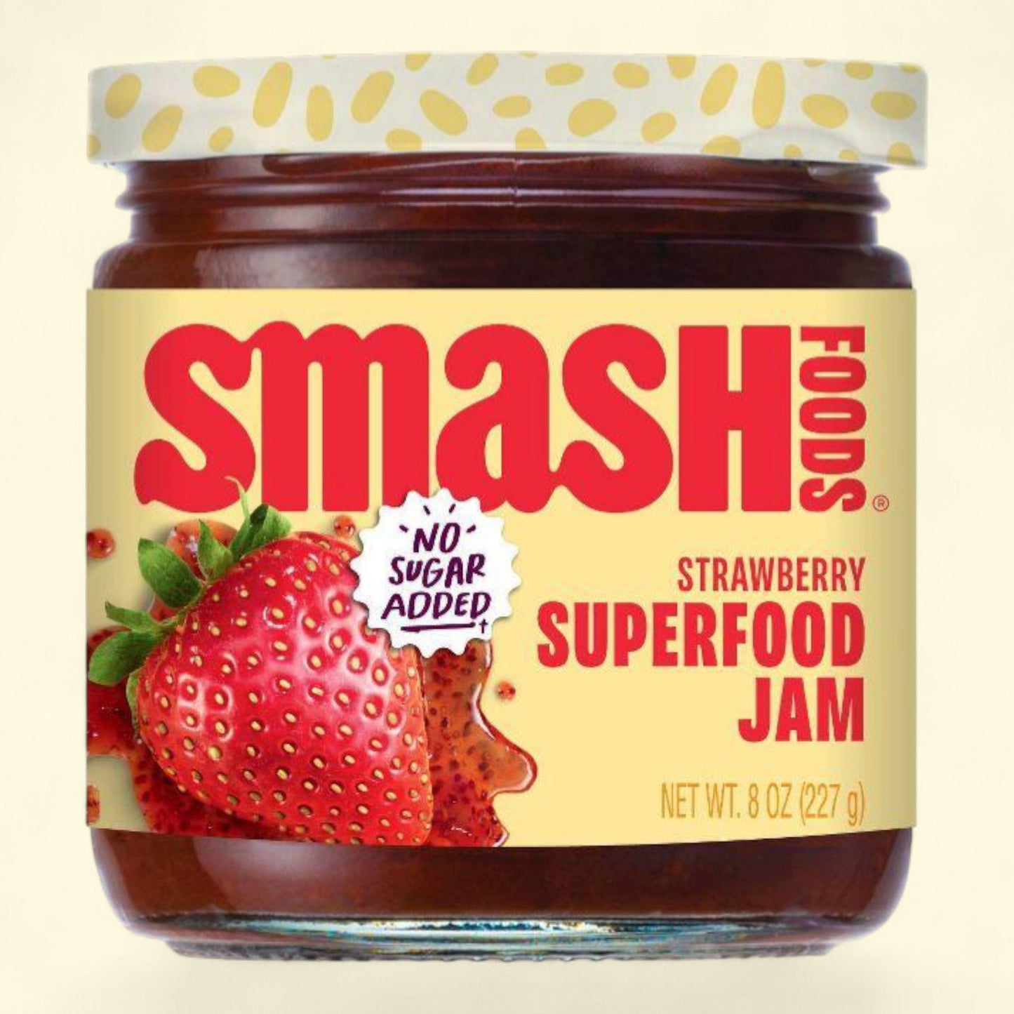Smash Foods Strawberry Superfood Jam, 8oz