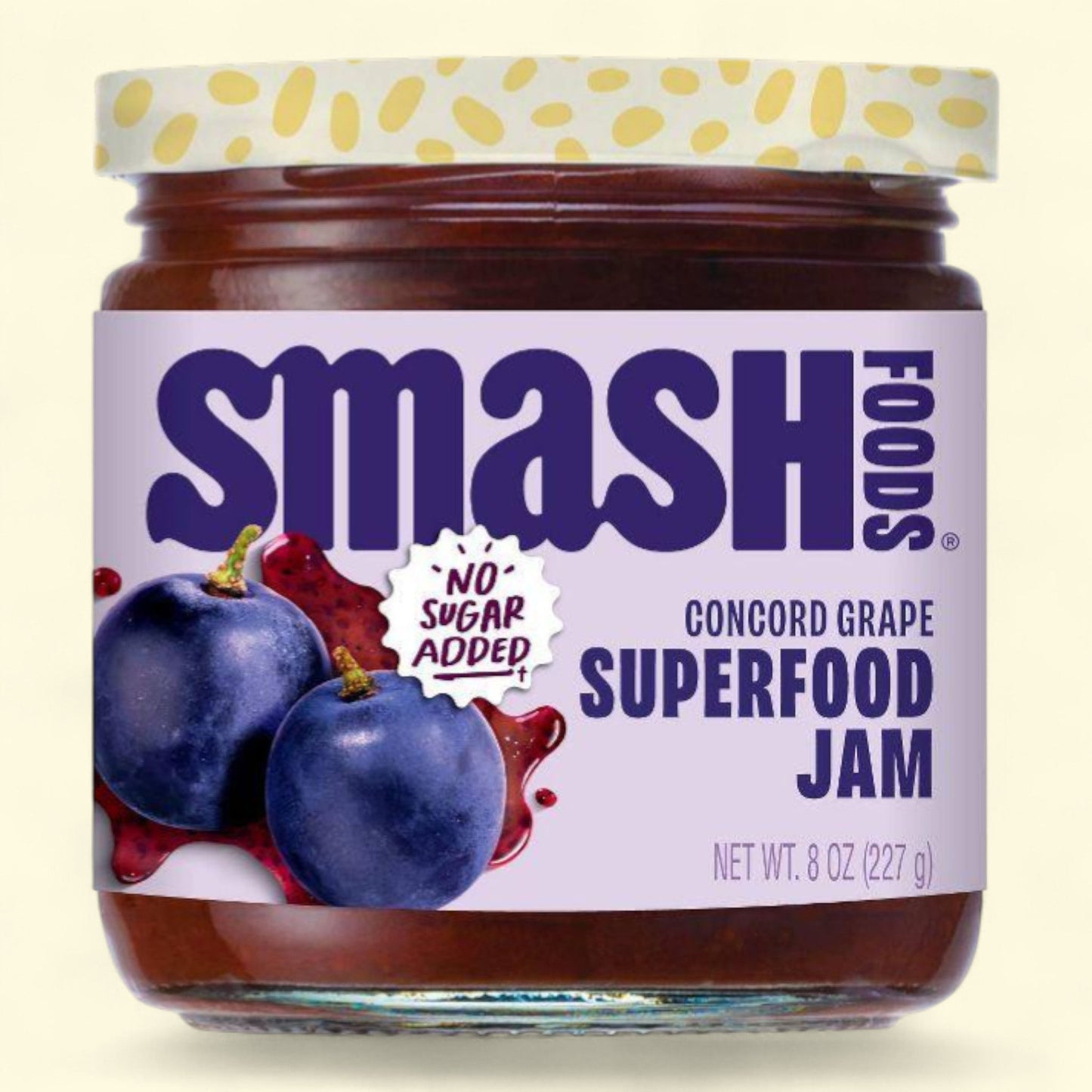 Smash Foods Superfood Jam, Concord Grape, 8oz