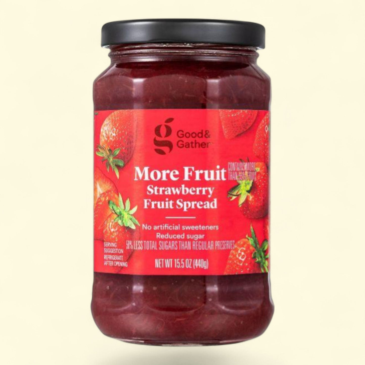 Good & Gather, Reduced Sugar Strawberry Fruit Spread, 15.5oz — authentic US product shipped worldwide by Treatspree