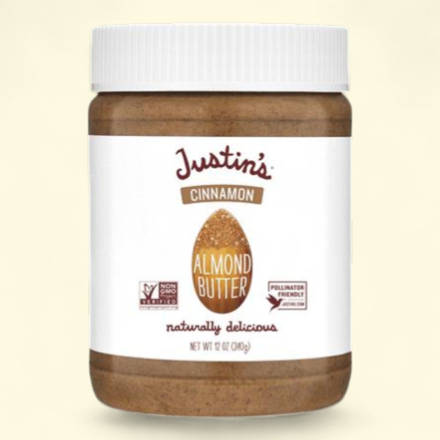 Beurre d'amande à la cannelle JUSTIN'S, 340 g