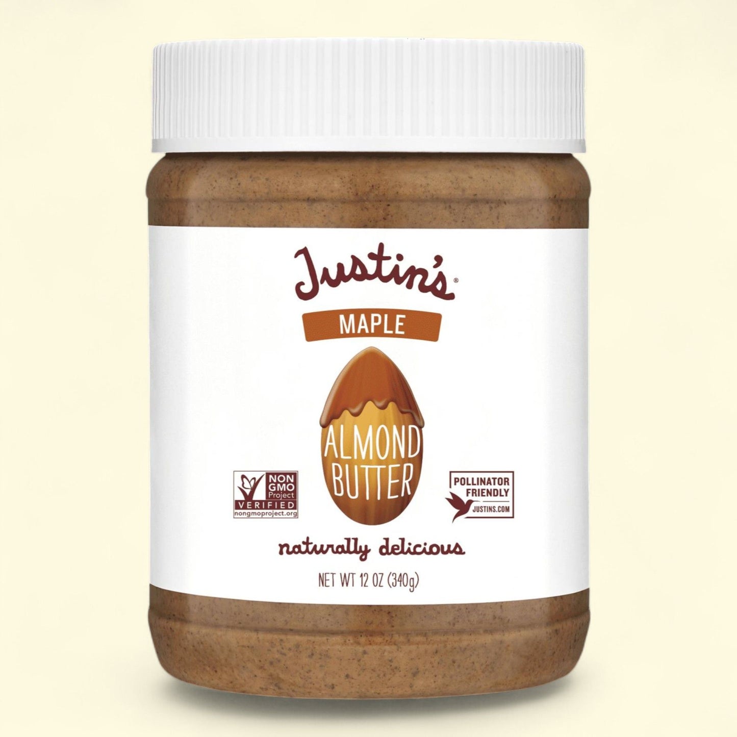 Beurre d'amande à l'érable JUSTIN'S, 340 g