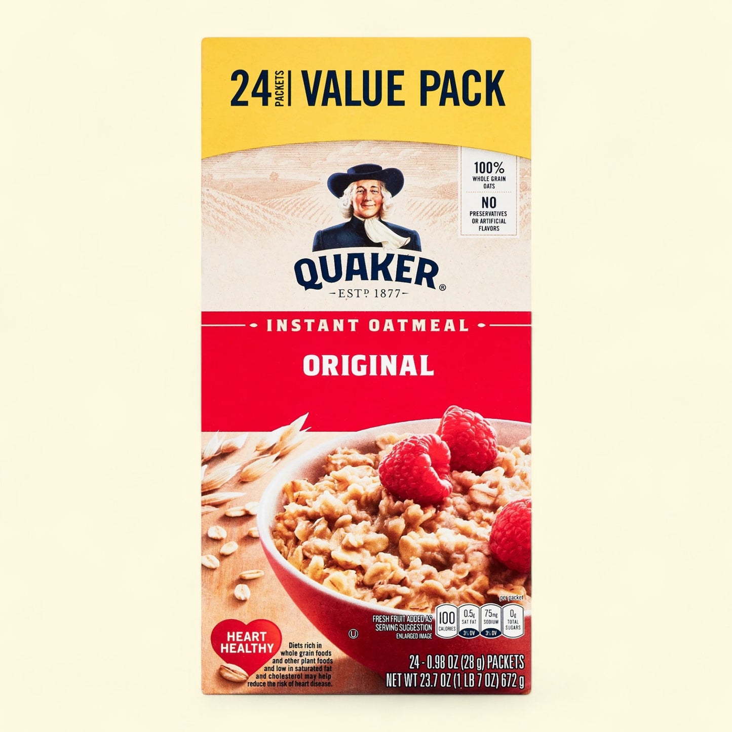 Quaker Instant Oatmeal, Original, 24 Count, 0.98 oz