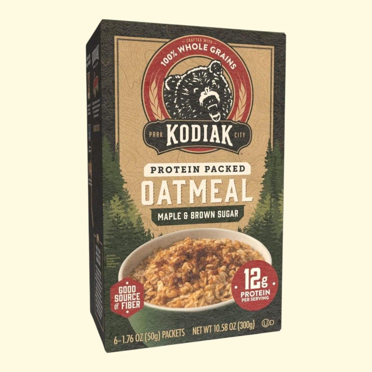 Kodiak Protein-Packed Maple Brown Sugar Instant Oatmeal Packets, 1.76 oz (6 Count)