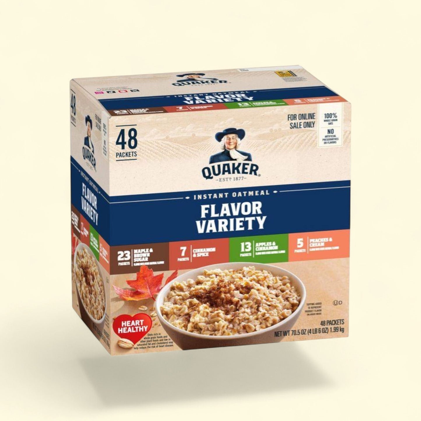 Quaker Instant Oatmeal Variety Pack, 70.5oz / 48ct — authentic US product shipped worldwide by Treatspree