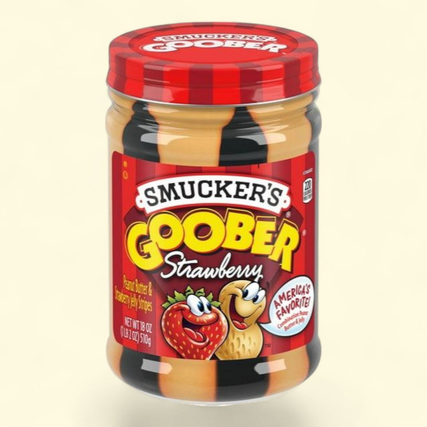 Smucker's Goober Peanut Butter and Strawberry Jelly Stripes, 18 Ounces