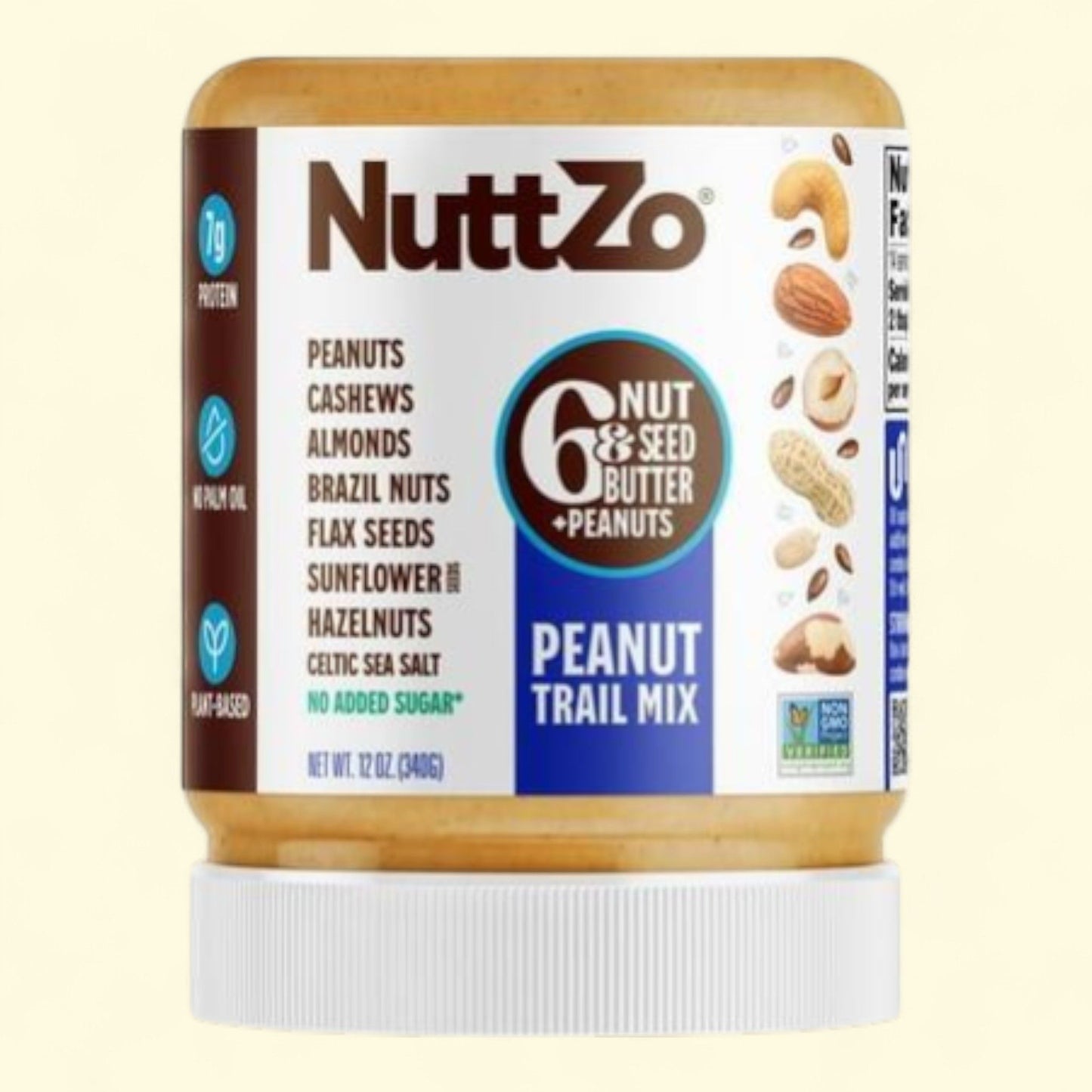 NuttZo Peanut Trail Mix, 6 Nut & Seed Butter Spread, 12 oz