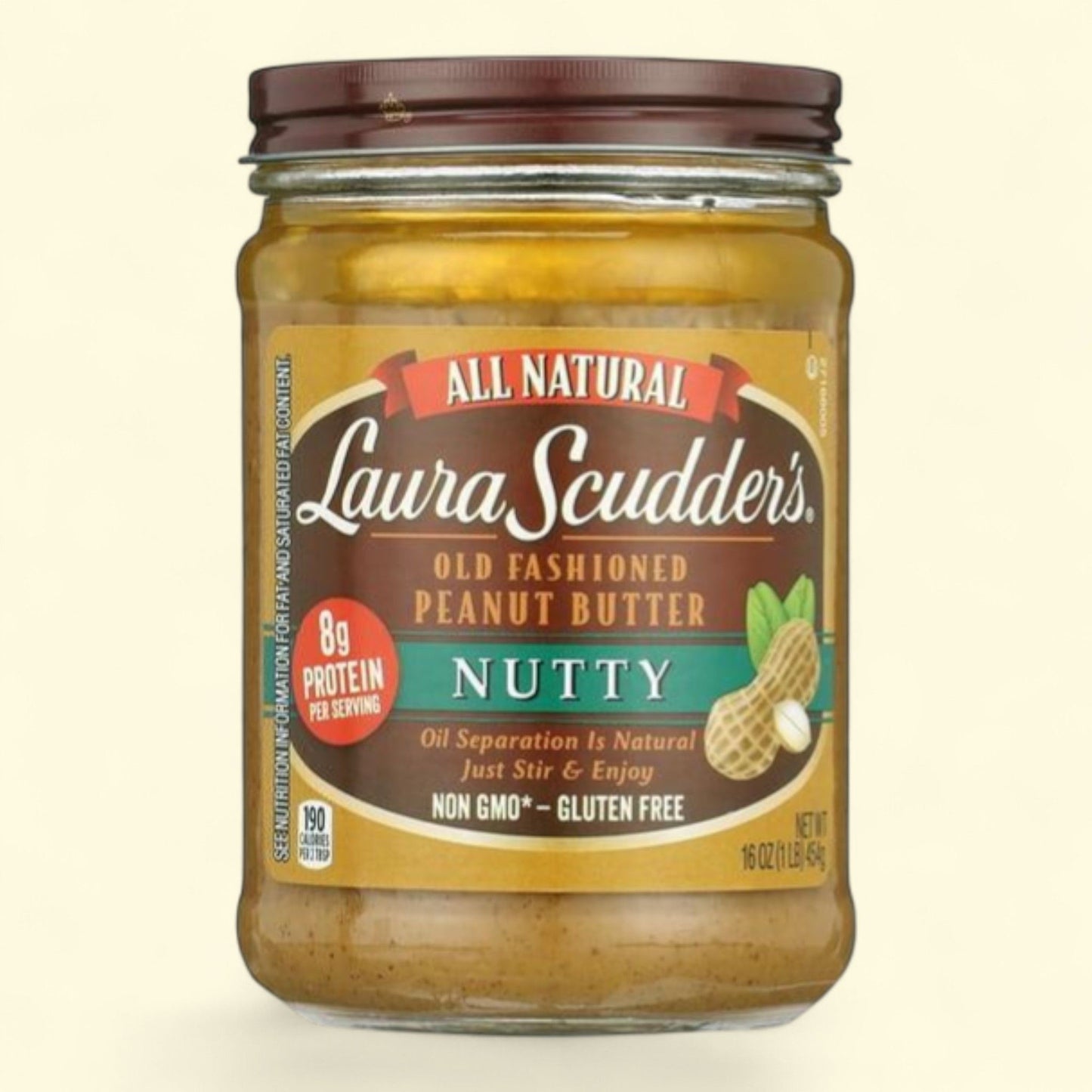 Laura Scudder's Nutty Peanut Butter, 16-Ounce Jar