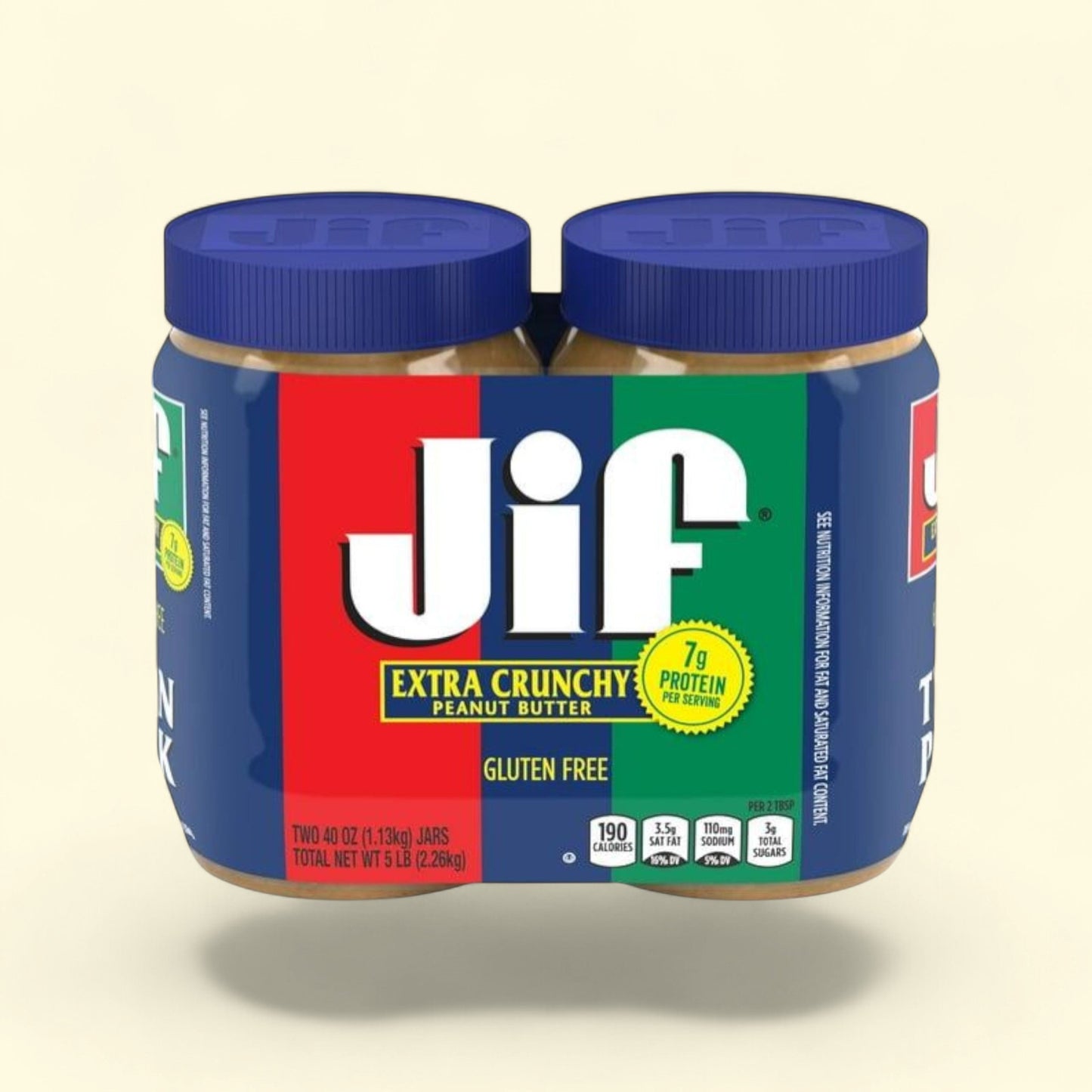 Jif Extra Crunchy Peanut Butter, 80-Ounce Twin Pack — authentic US product shipped worldwide by Treatspree