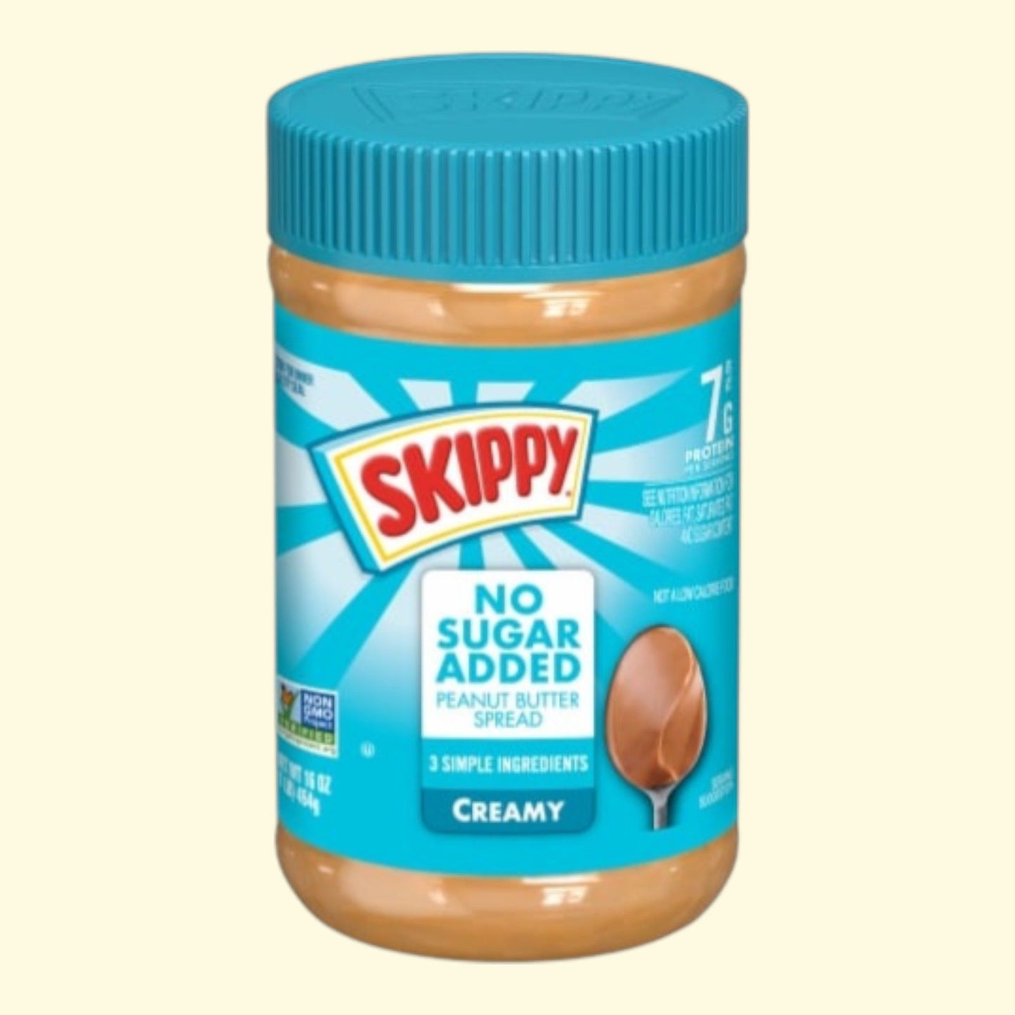 Skippy No Sugar Added Creamy Peanut Butter Spread, 16 oz