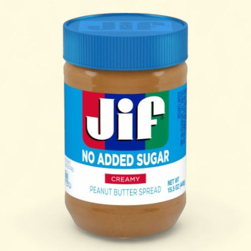 Jif Creamy Peanut Butter Spread, No Added Sugar, 16 oz