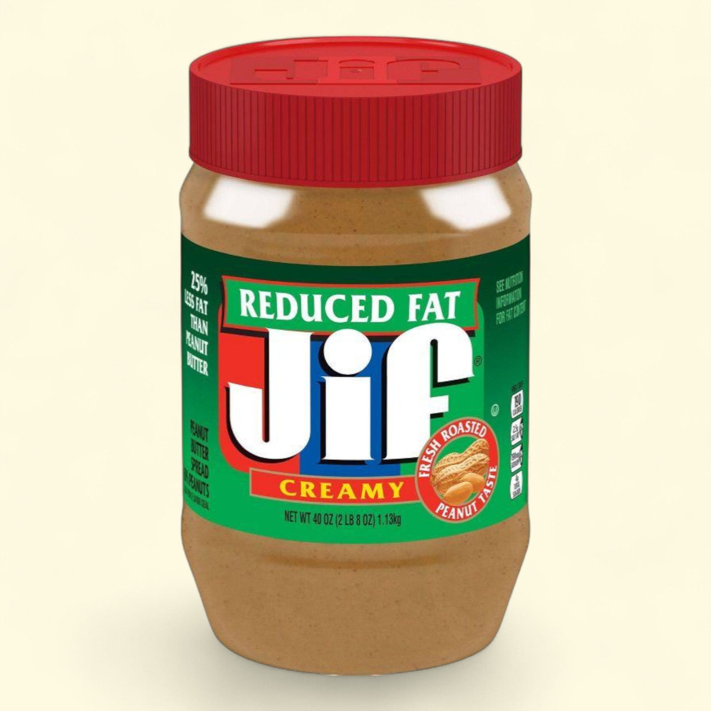 Jif Reduced Fat Creamy Peanut Butter, 40oz