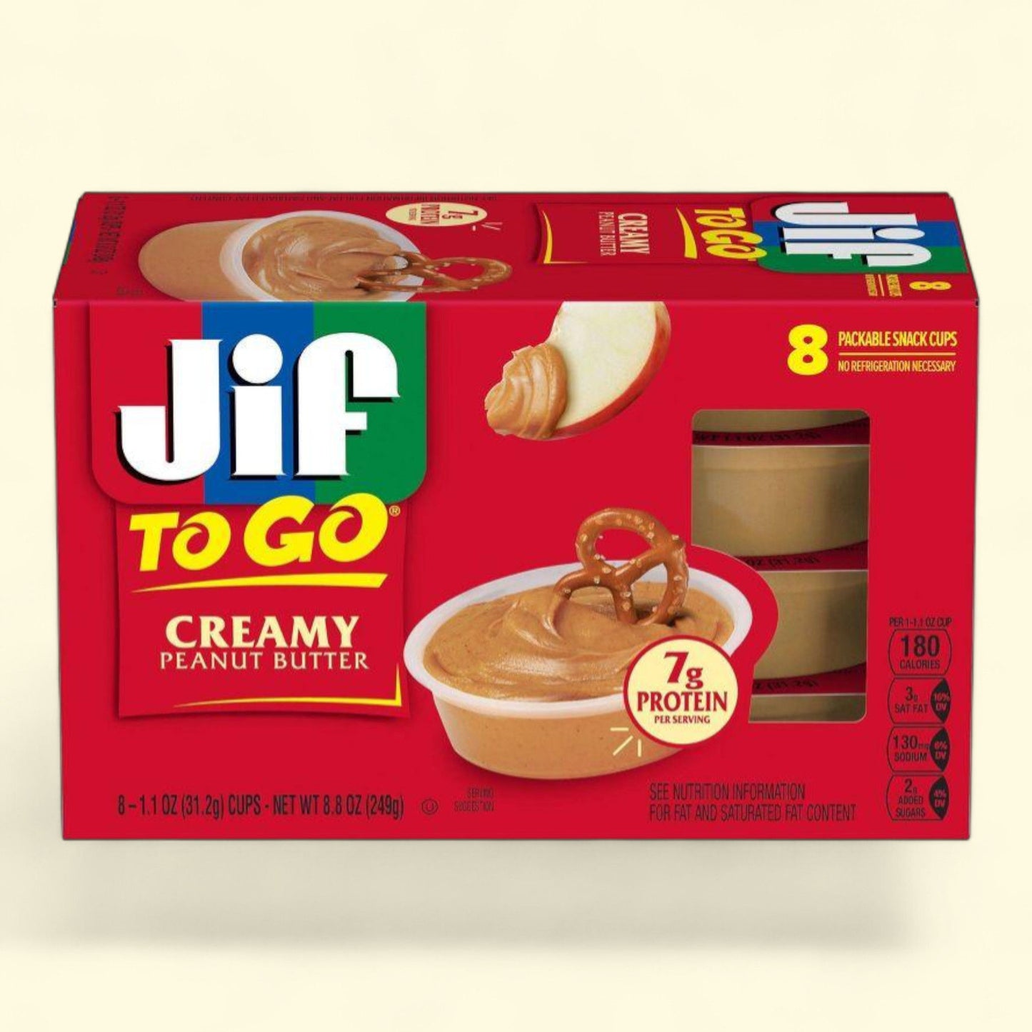 Jif To-Go Creamy Peanut Butter, 8.8oz/8ct