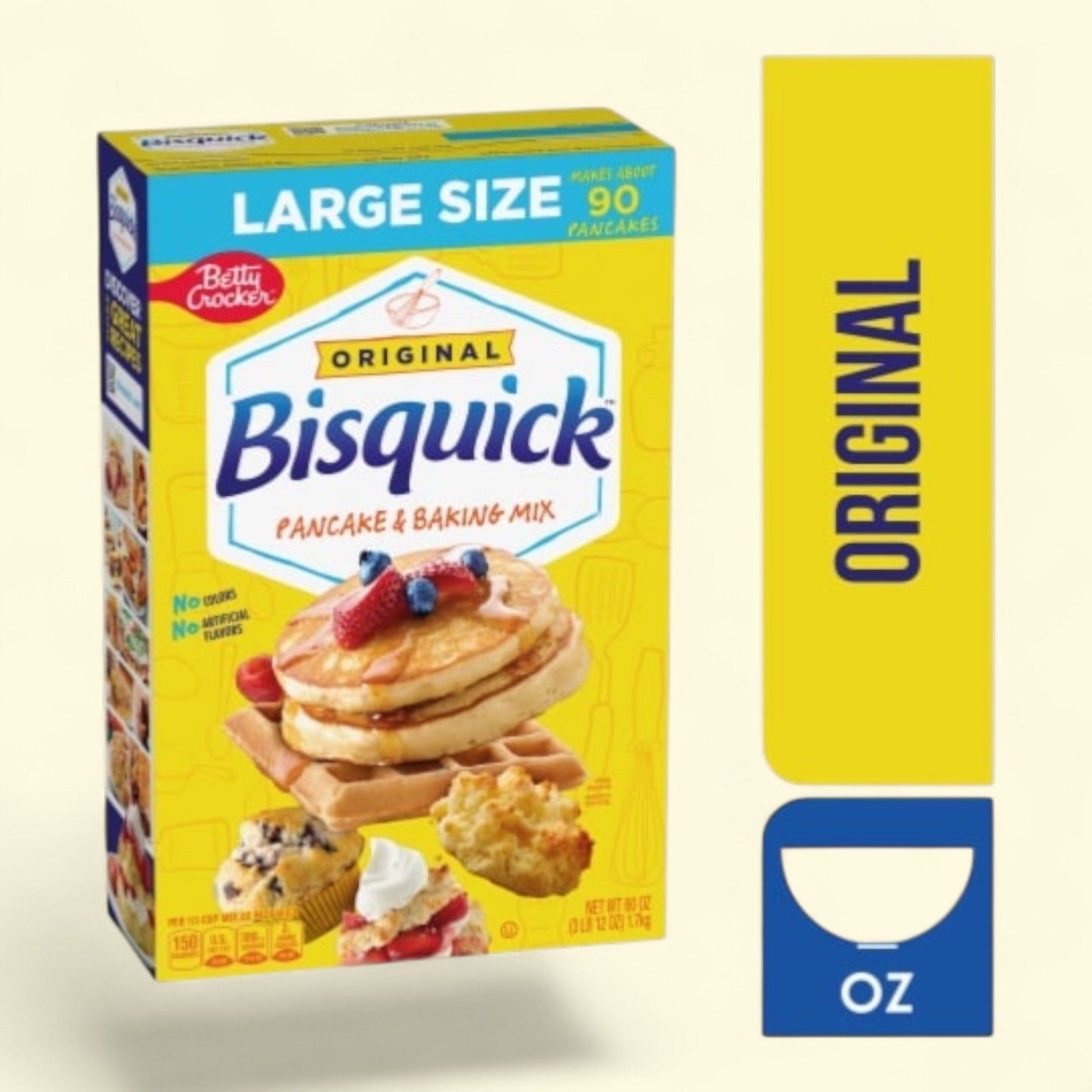 Betty Crocker Bisquick Original Large Size Pancake and Baking Mix, 60oz