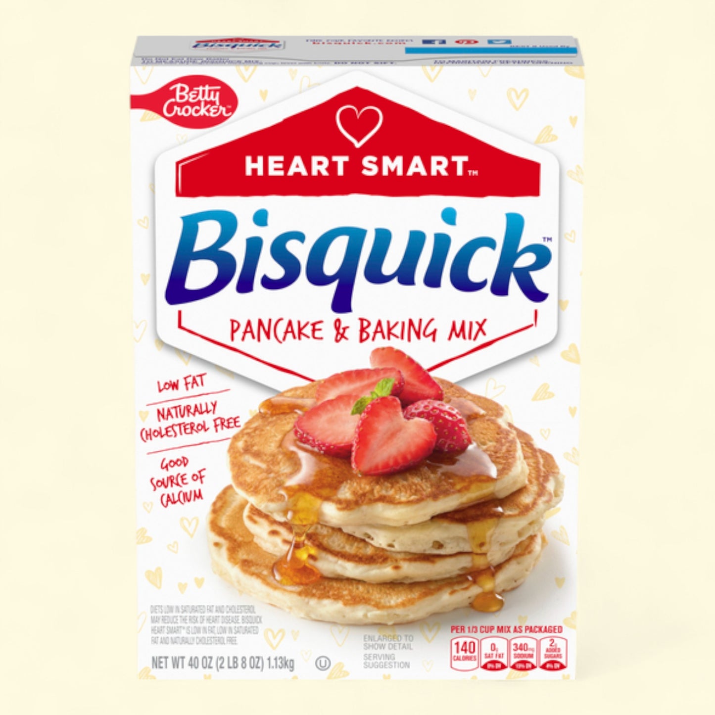 Betty Crocker Bisquick Pancake and Baking Mix, Heart Smart, 40 oz