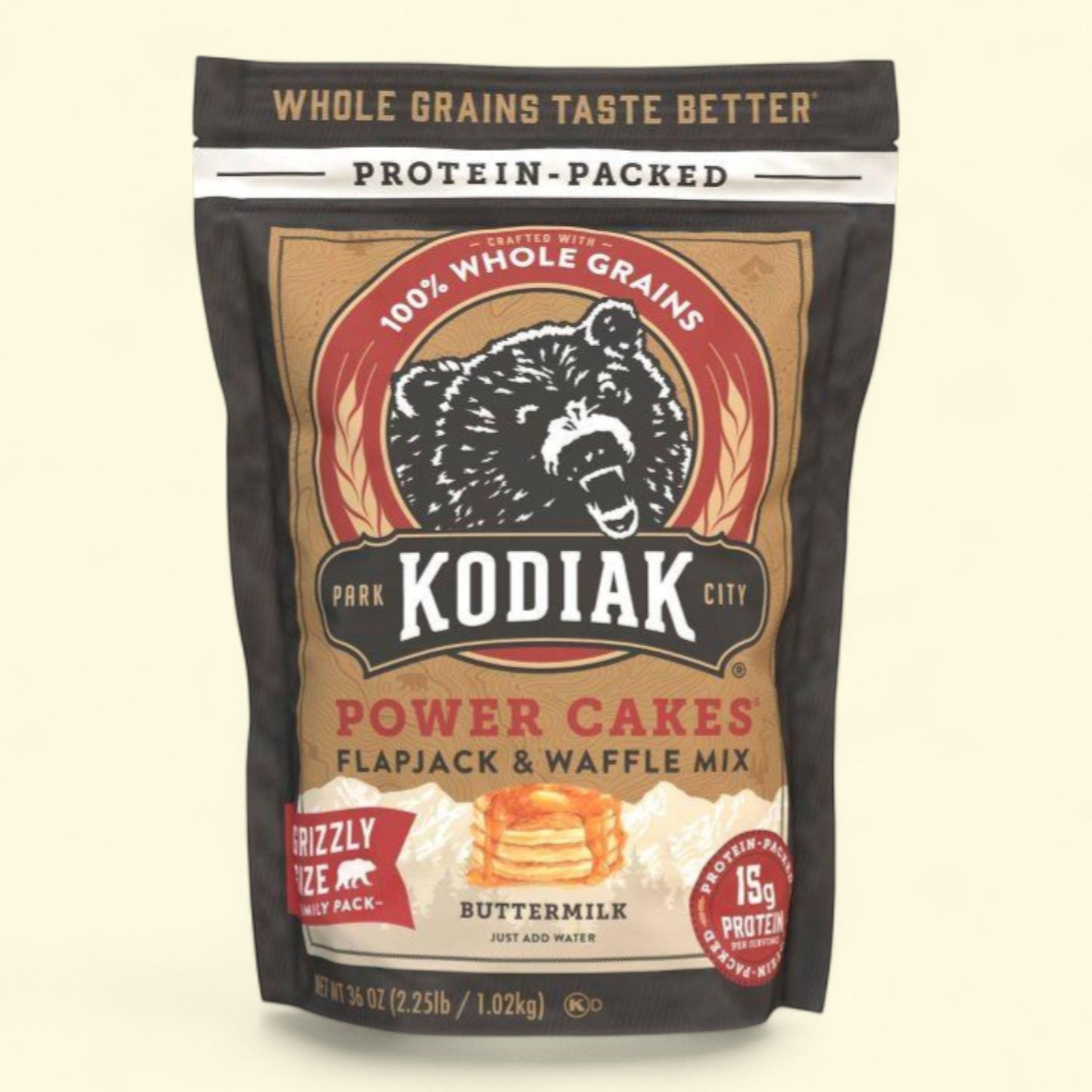 Kodiak Protein-Packed Buttermilk Flapjack & Waffle Mix, 36oz