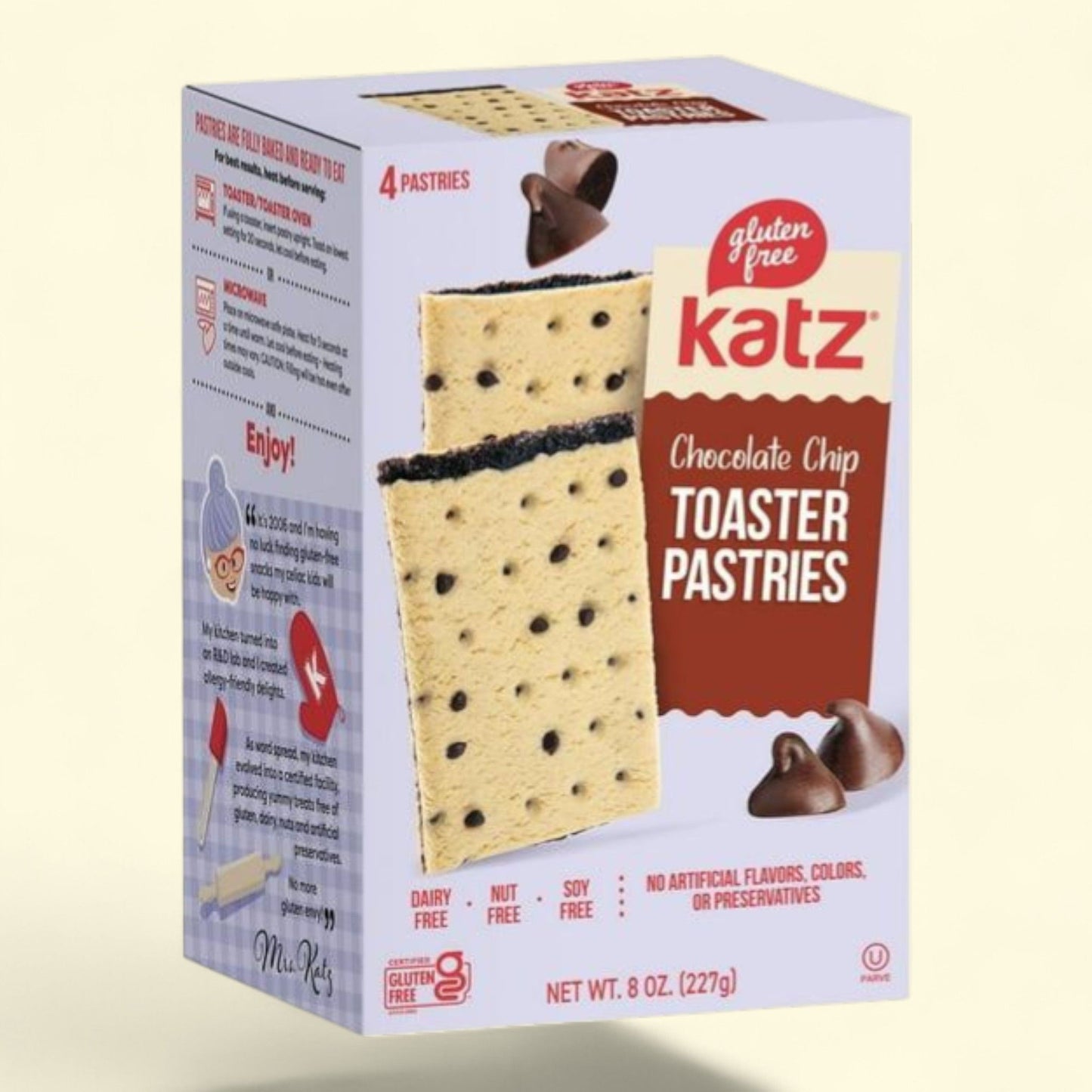 Katz Gluten-Free Chocolate Toaster Pastries, 8 oz, 4 Count