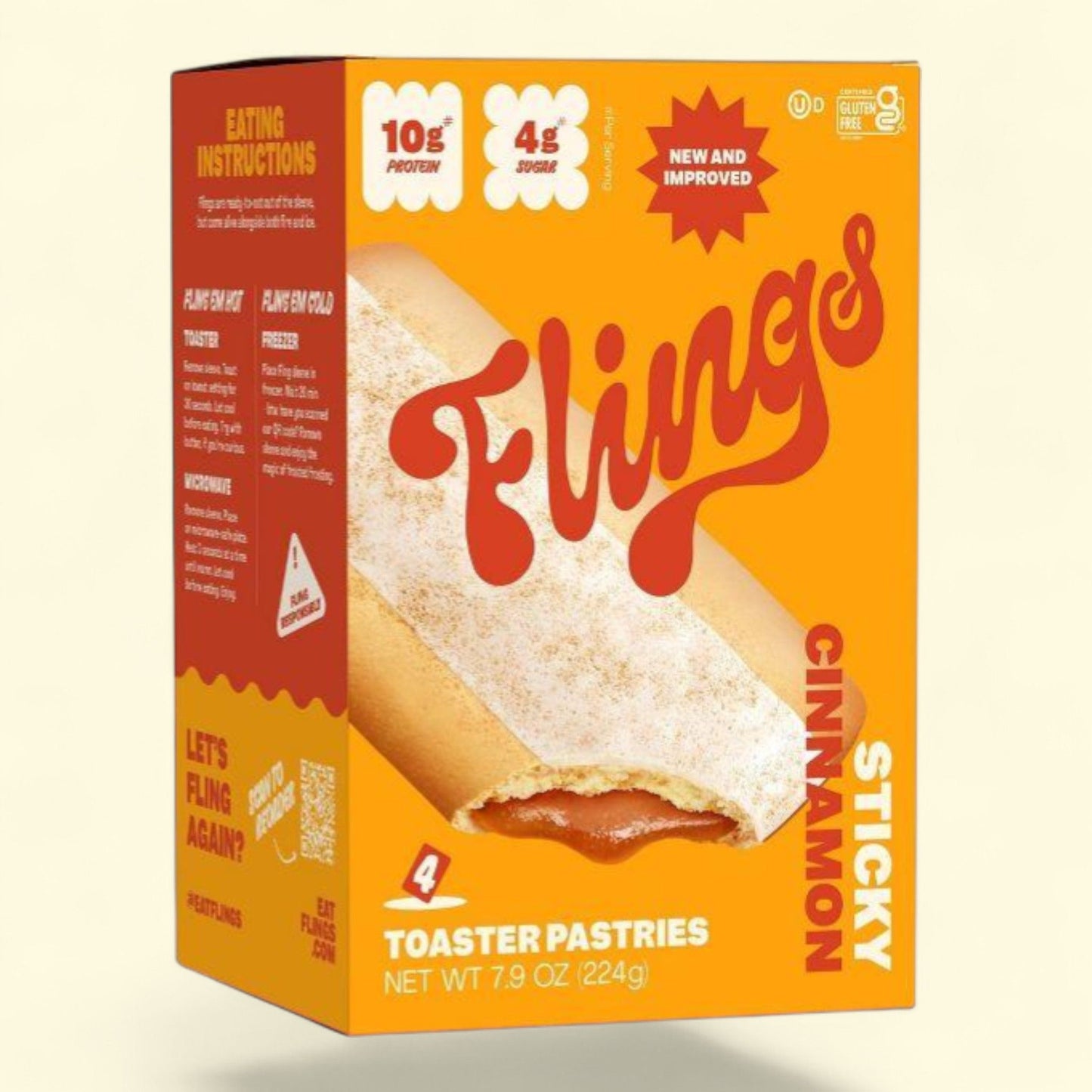Flings Toaster Pastries, Cinnamon - 8.3oz / 4ct