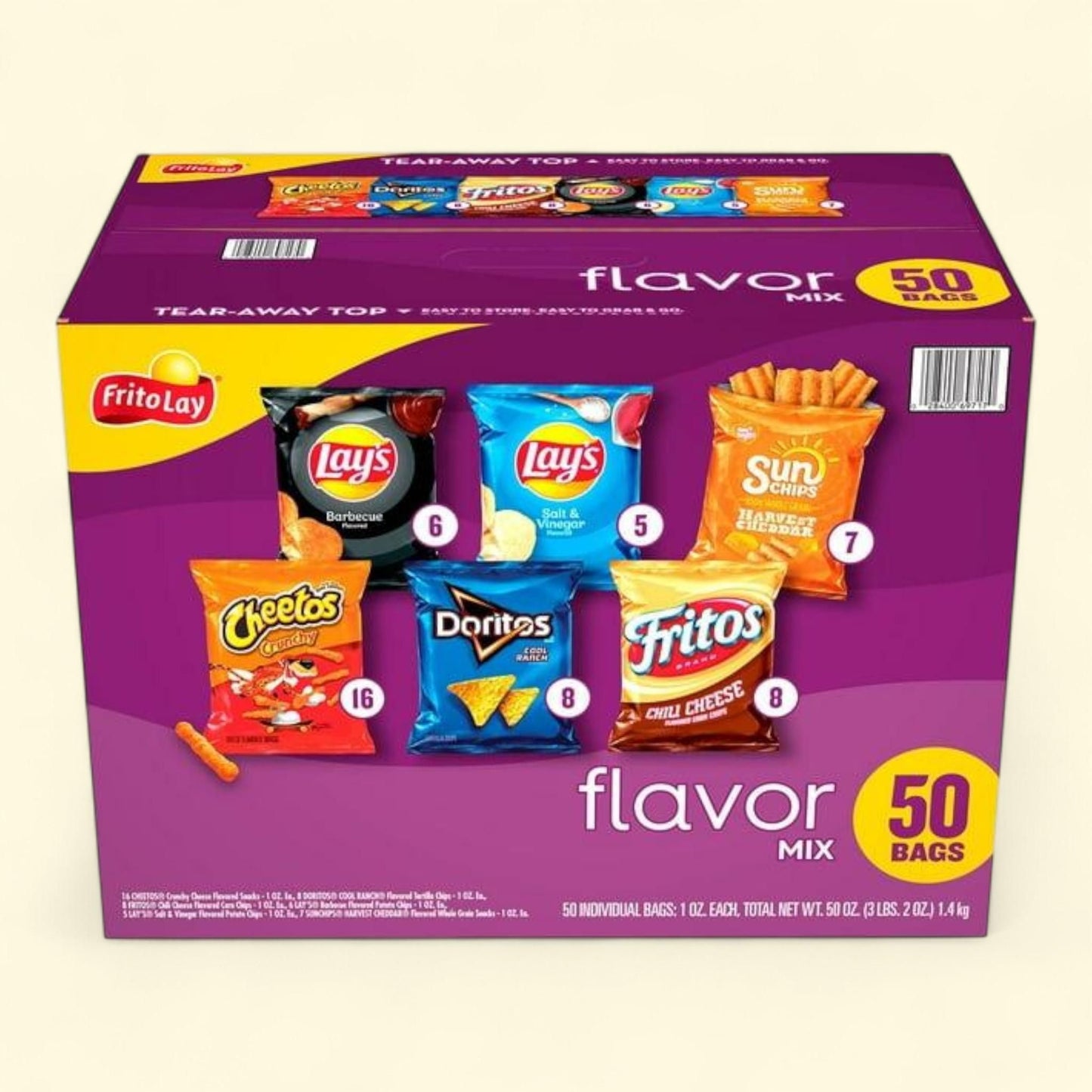 Frito-Lay Flavor Mix Chips, Variety Pack, 50 pk.
