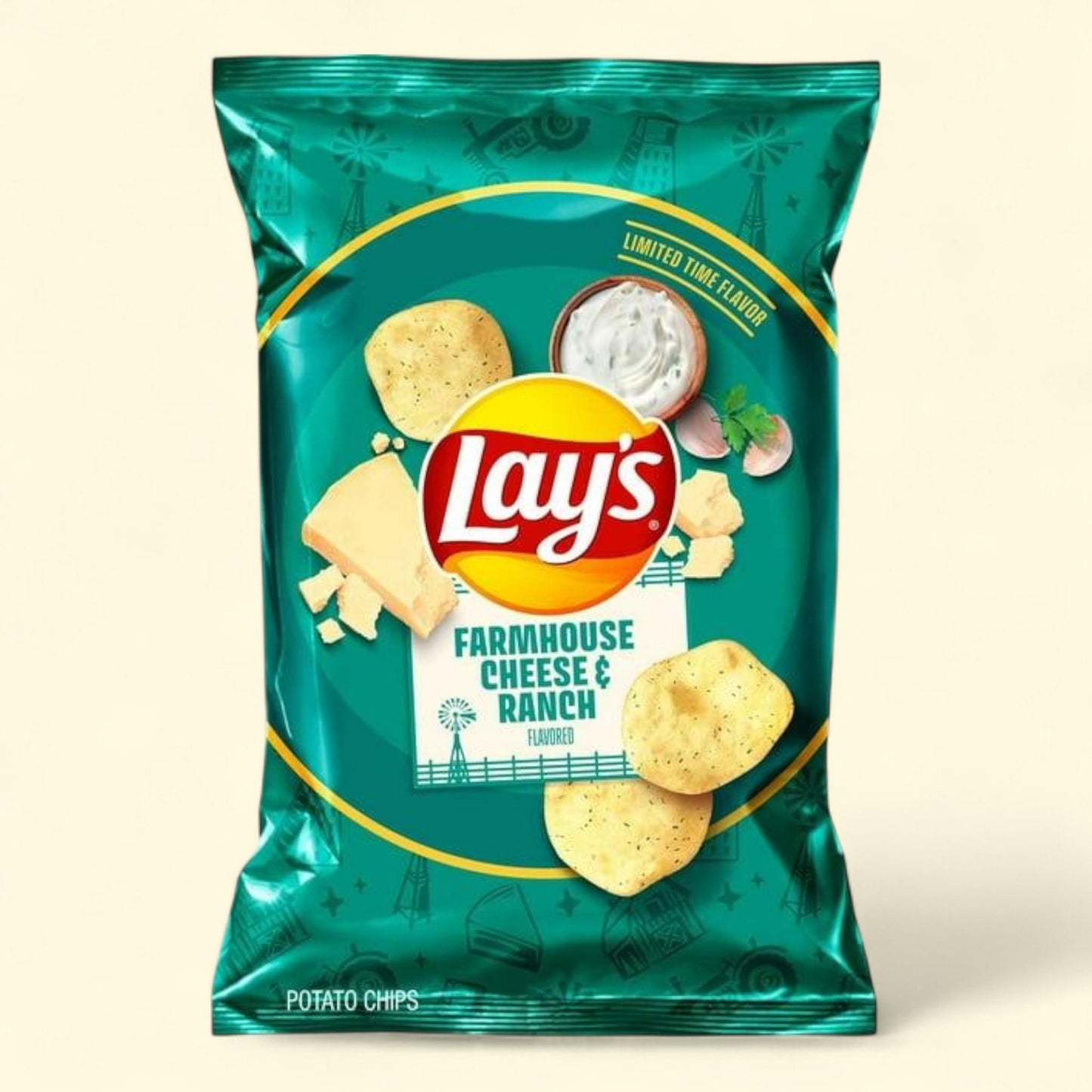 Lay's Potato Chips, Farmhouse Cheese & Ranch, 15 oz. — authentic US product shipped worldwide by Treatspree