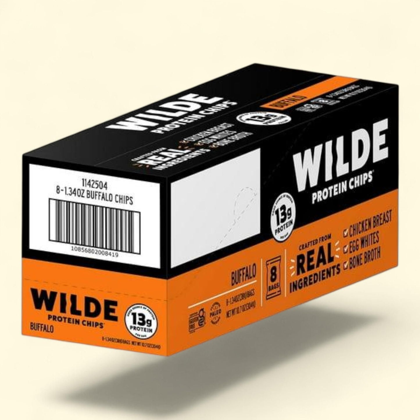 WILDE Buffalo Protein Chips, 13g, 8 pk.