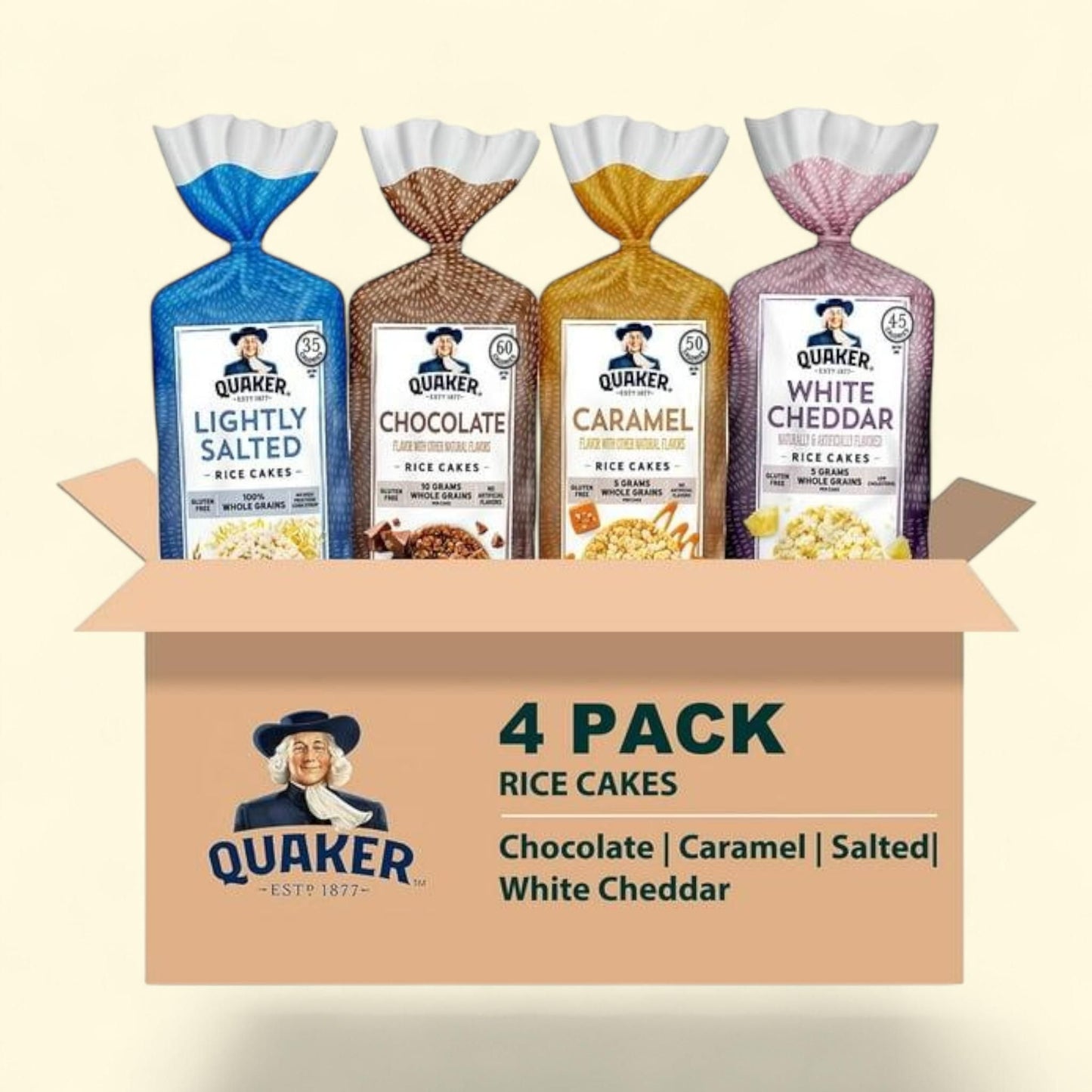 Quaker Rice Cakes, Variety Pack, 4 pk